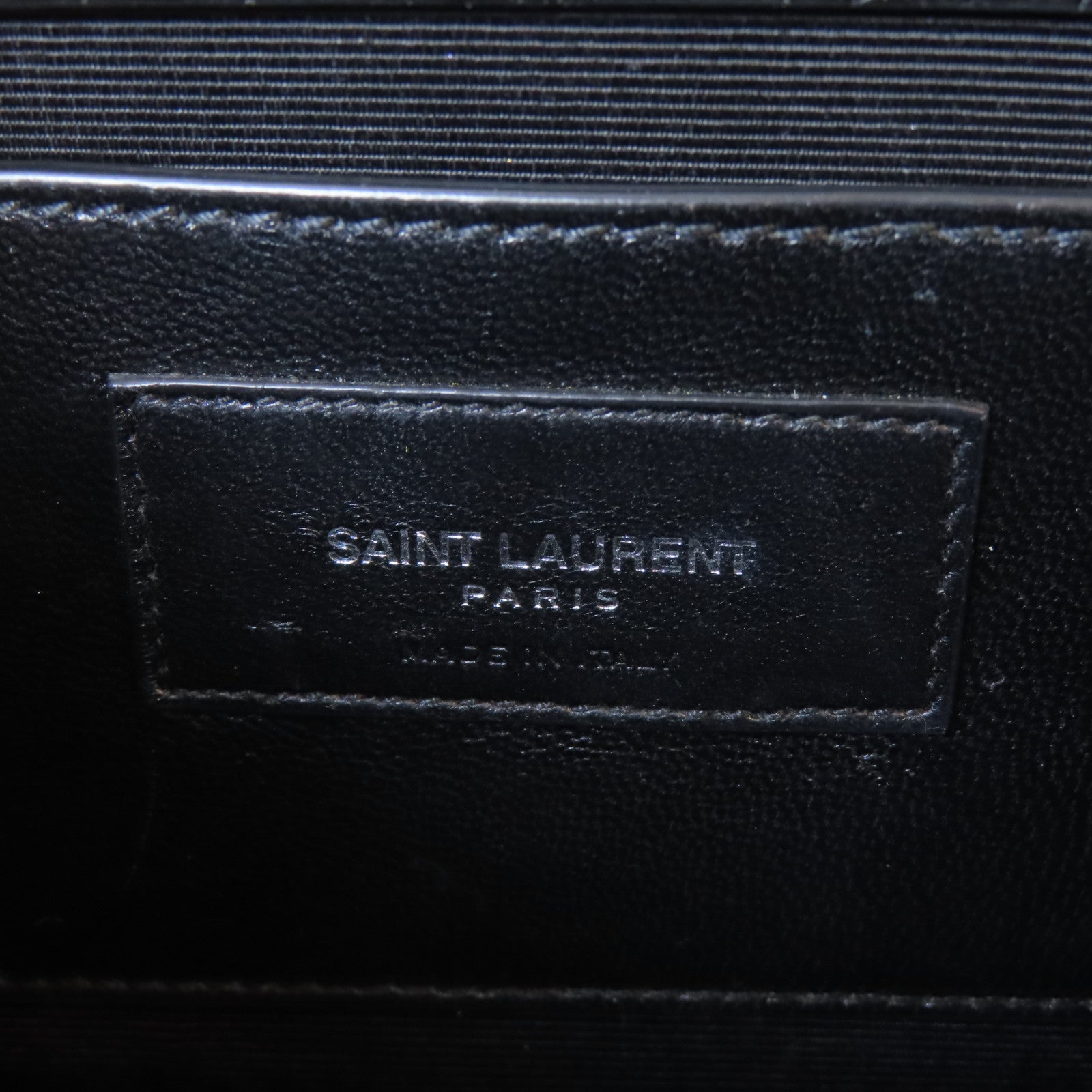 SAINT LAURENT 牛皮皮革Kate Tassel Bag銀扣鏈帶肩背袋黑色