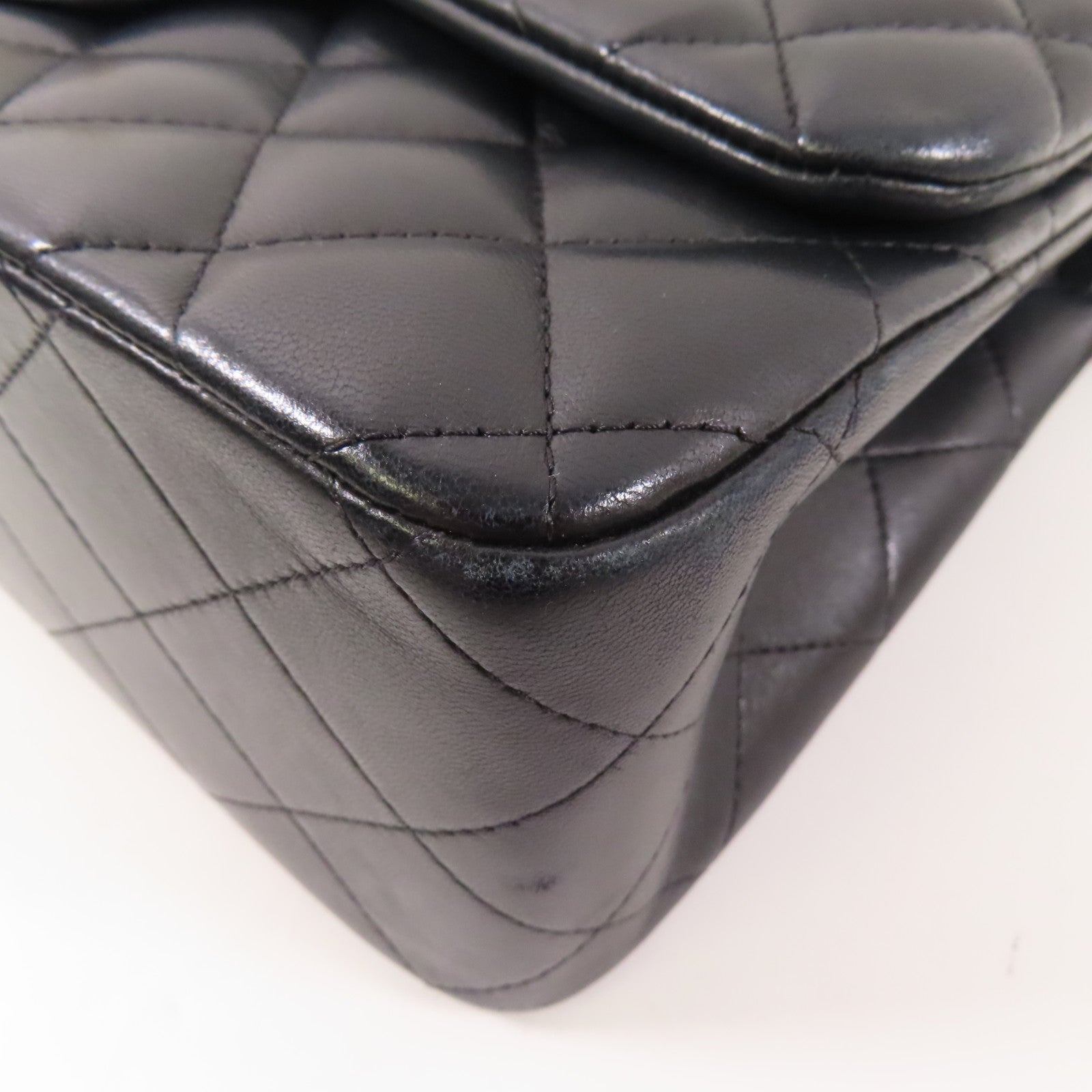 CHANEL 羊皮皮革Large Classic金扣鏈帶肩背袋