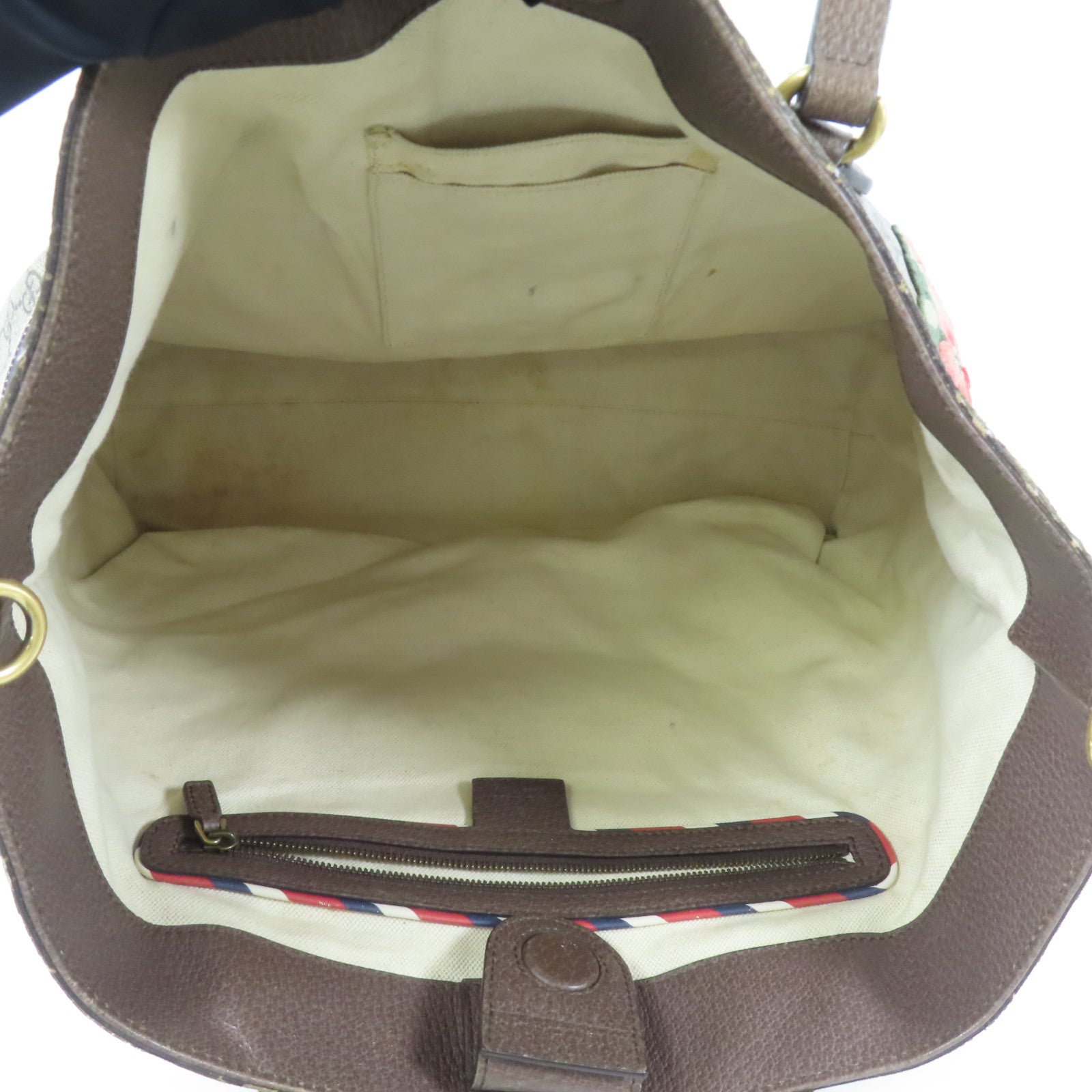 GUCCI 塗層帆布Tote Bag金扣手挽肩背兩用袋