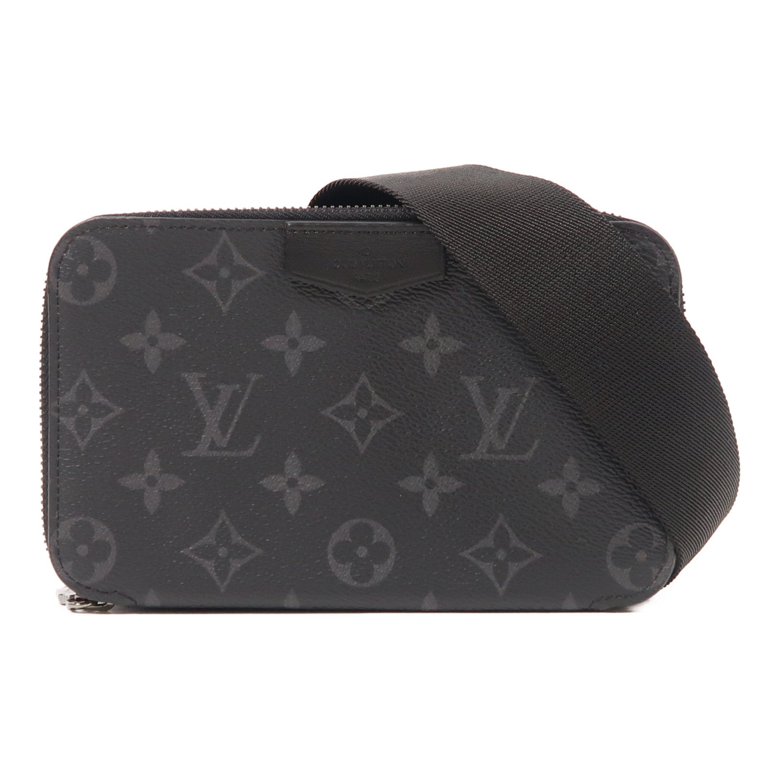 LOUIS VUITTON Monogram Eclipse Alpha Wearable銀扣肩背袋