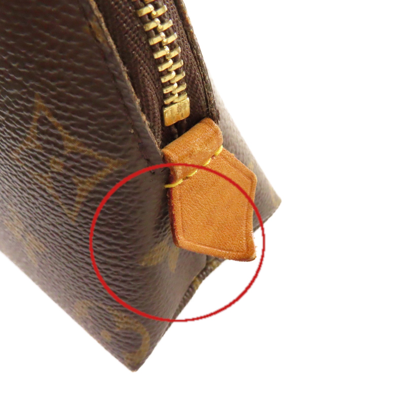 LOUIS VUITTON 【激減優惠】Monogram Cosmetic Pouch金扣化妝包啡色
