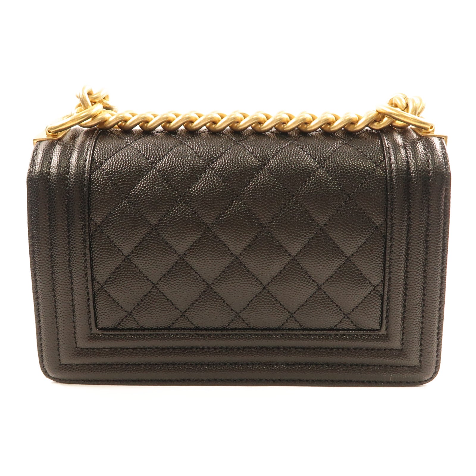 CHANEL 牛皮皮革Boy Chanel 20cm金扣鏈帶肩背袋