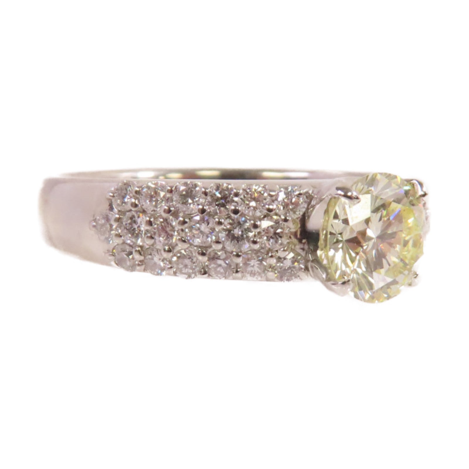 JEWELRY 【激減優惠】PT900鉑金/1.025ct/0.63ct鑚石Diamond Ring戒指US#8