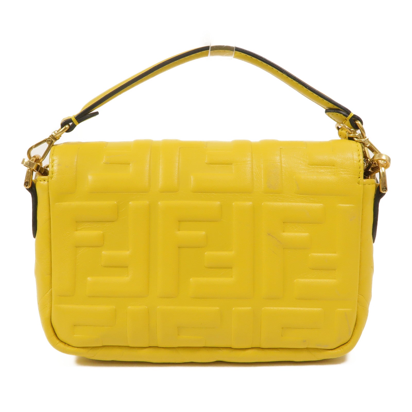 FENDI 牛皮皮革Baguette Mini手挽肩背兩用袋