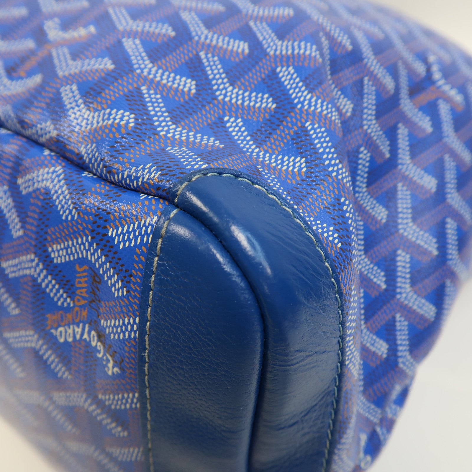 GOYARD 塗層帆布Artois銀扣肩背袋藍色