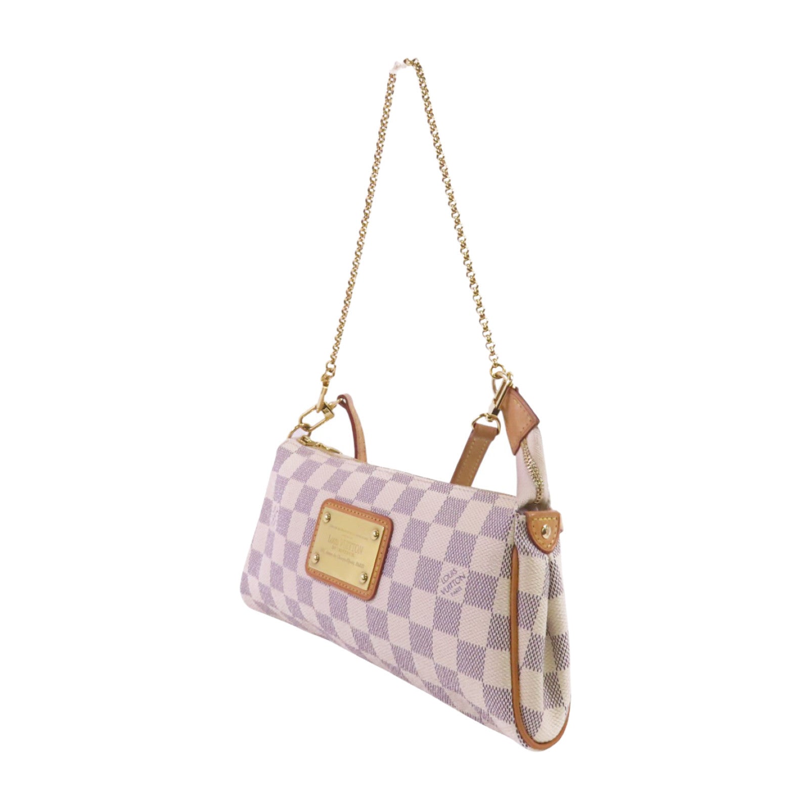 LOUIS VUITTON Damier Azur Eva金扣手挽肩背兩用袋