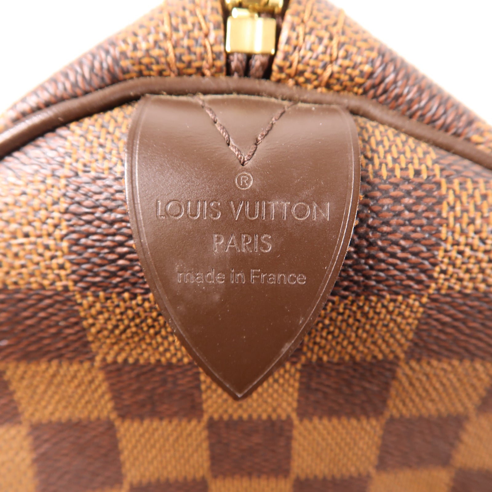 LOUIS VUITTON Damier Speedy 30金扣手挽袋啡色