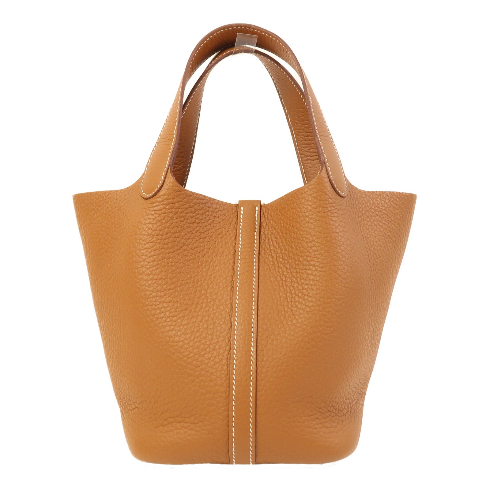 HERMES Clemence皮革Picotin PM金扣手挽袋