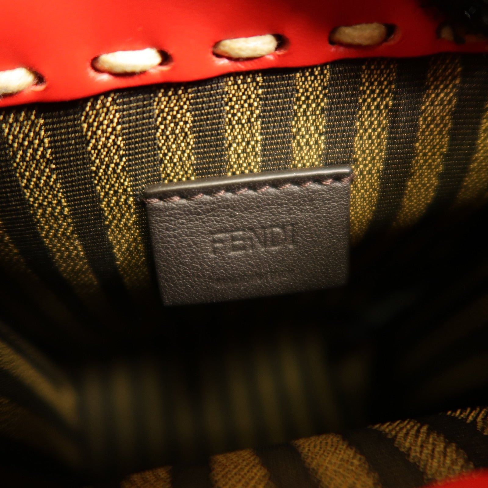 FENDI 牛皮皮革Mini Sunshine金扣手挽肩背兩用袋
