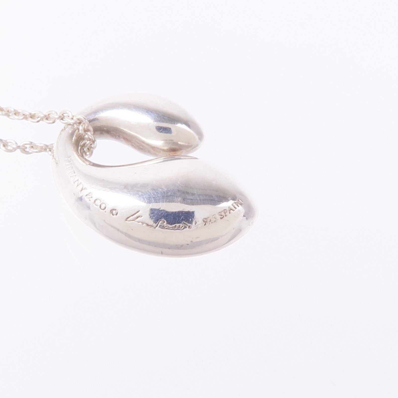 TIFFANY＆CO 925純銀Elsa Peretti Double Teardrop項鍊