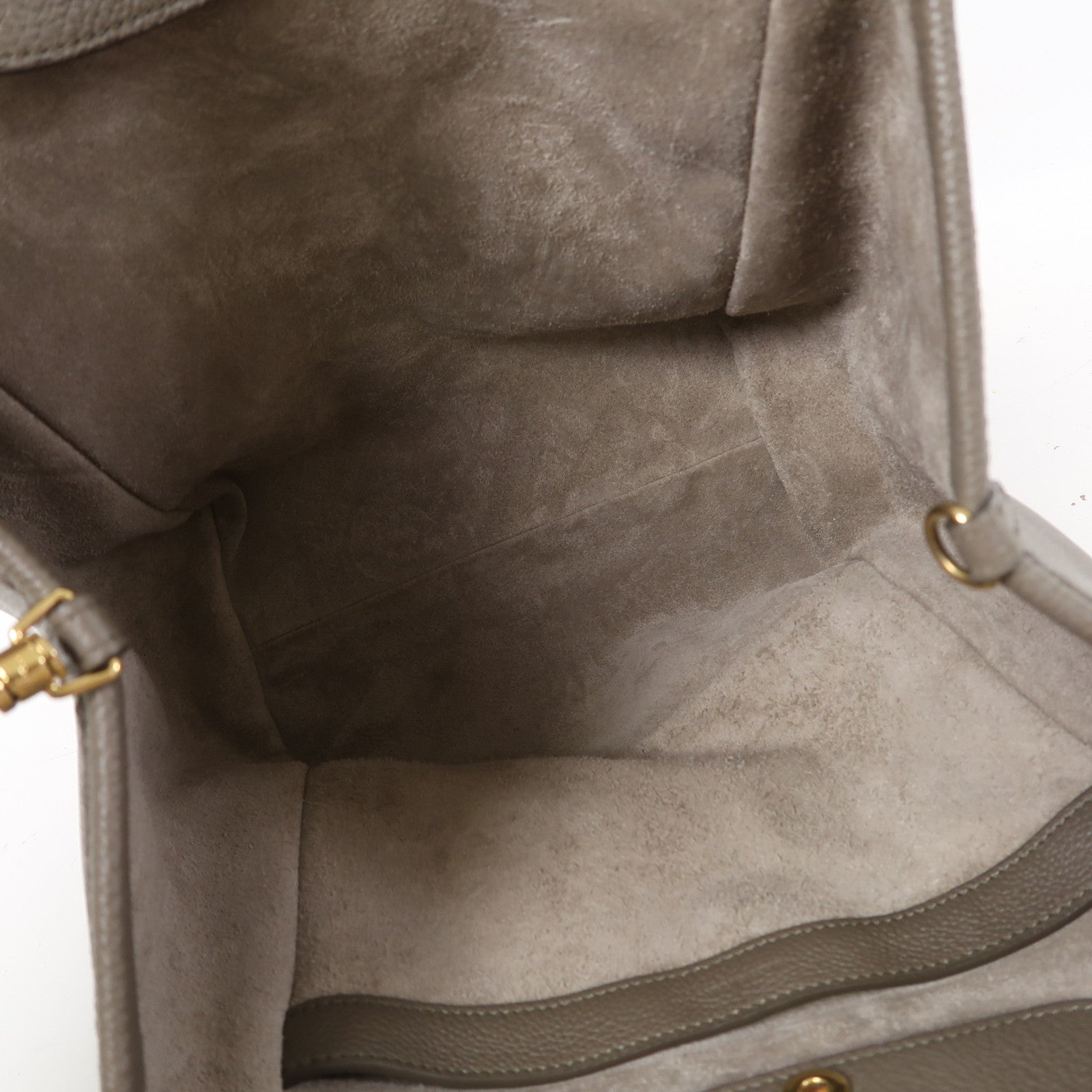 CELINE 【激減優惠】牛皮皮革Folded Cabas金扣手挽肩背兩用袋灰色