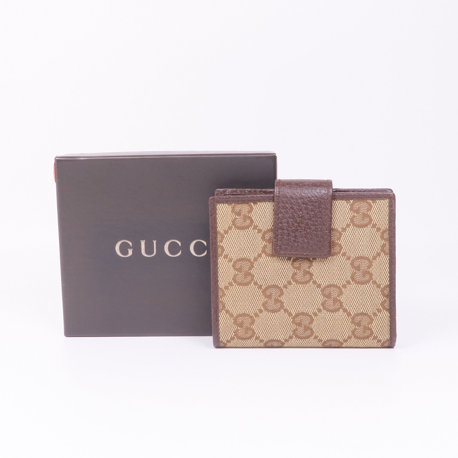GUCCI 帆布Wallet銀扣錢包