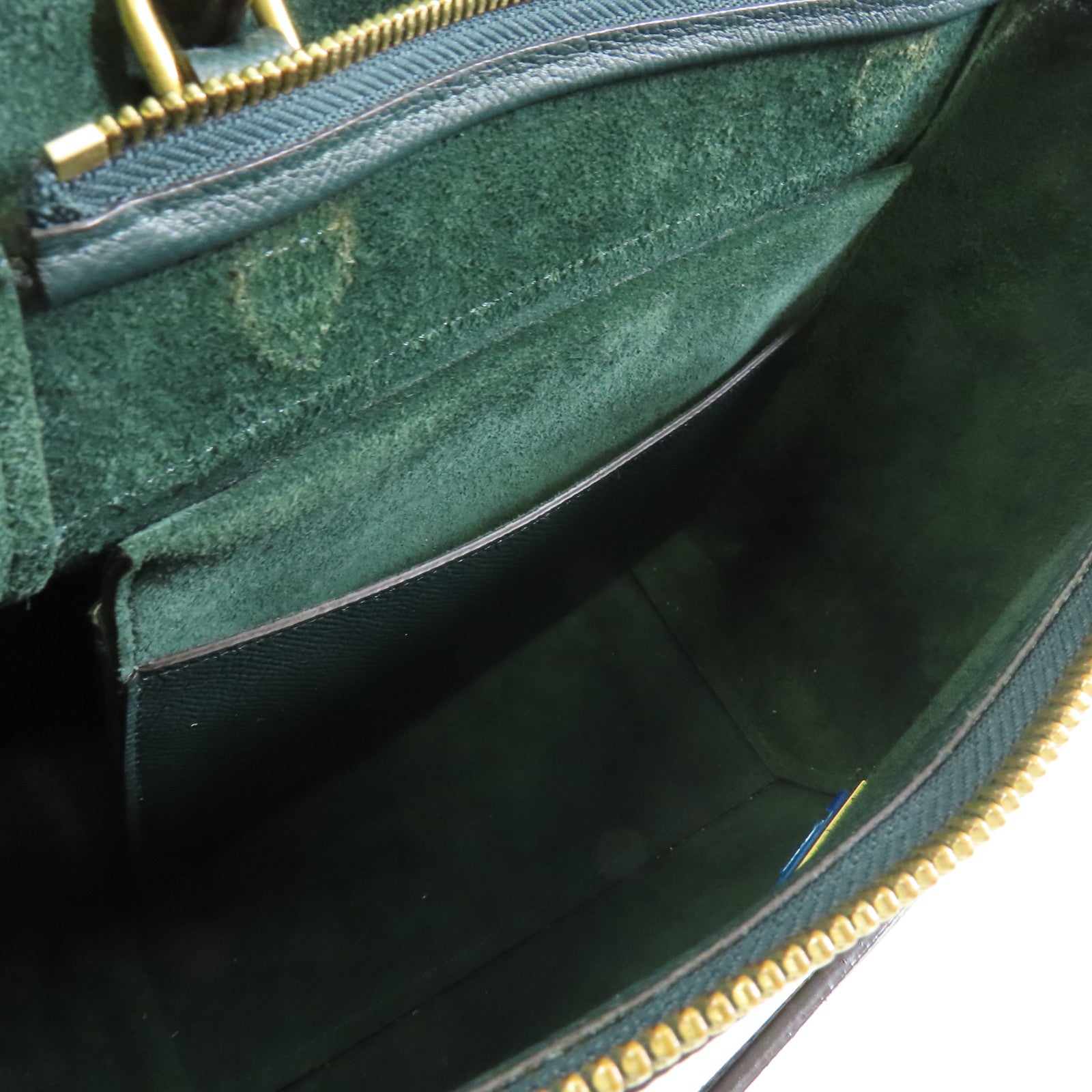CELINE 牛皮皮革Belt Bag金扣手挽肩背兩用袋綠色