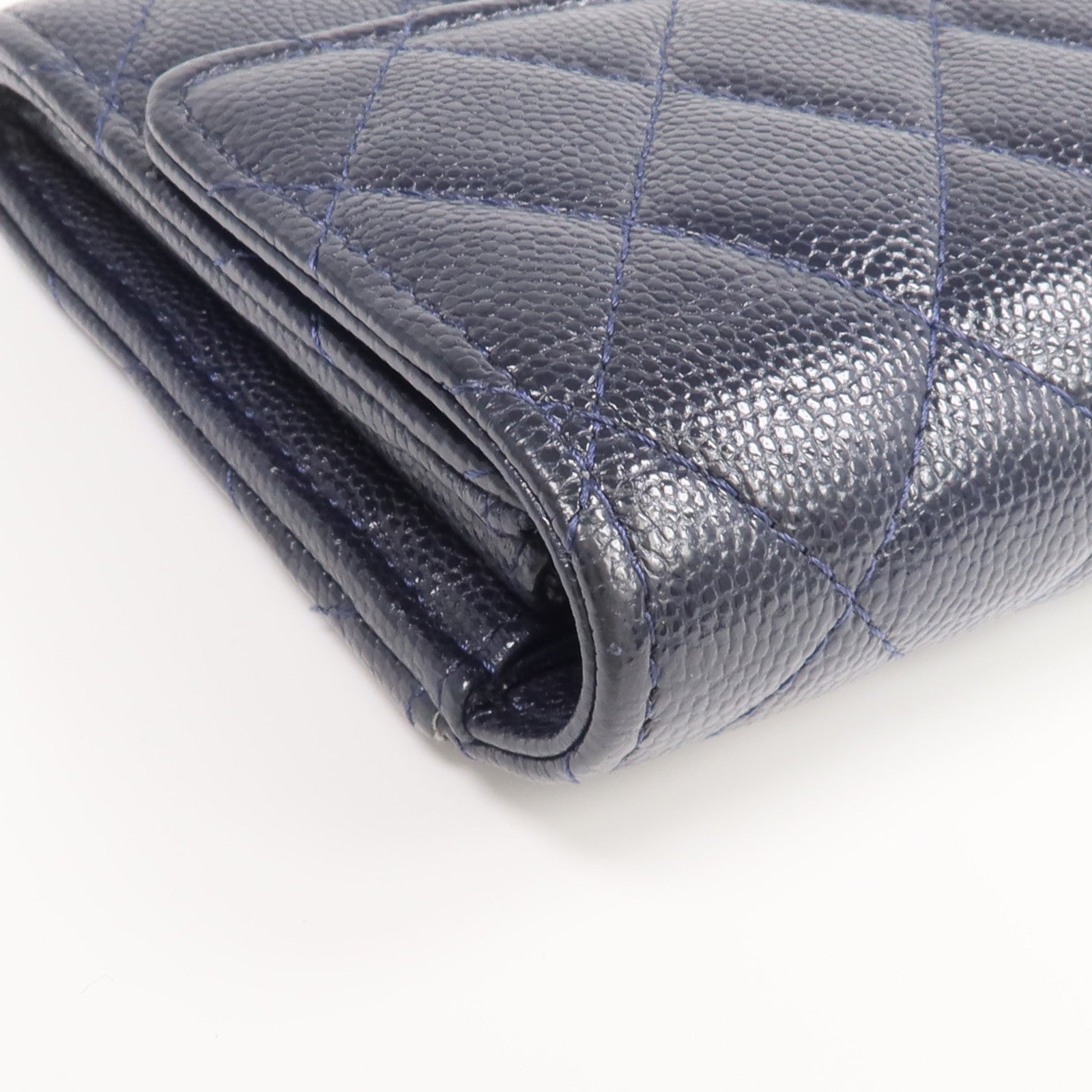 CHANEL 牛皮皮革Wallet金扣錢包