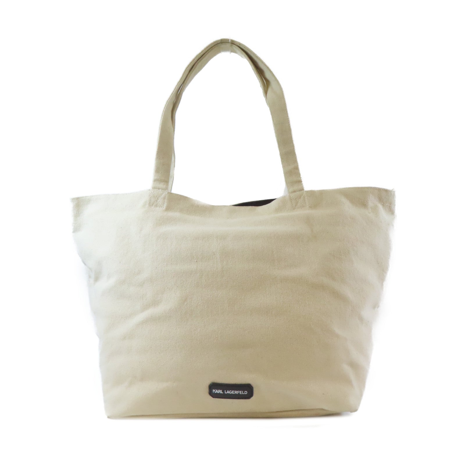 KARL LAGERFELD 【激減優惠】帆布Shoulder Bag銀扣手挽袋米色