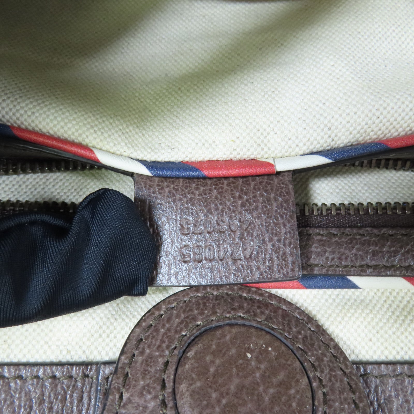 GUCCI 塗層帆布Tote Bag金扣手挽肩背兩用袋