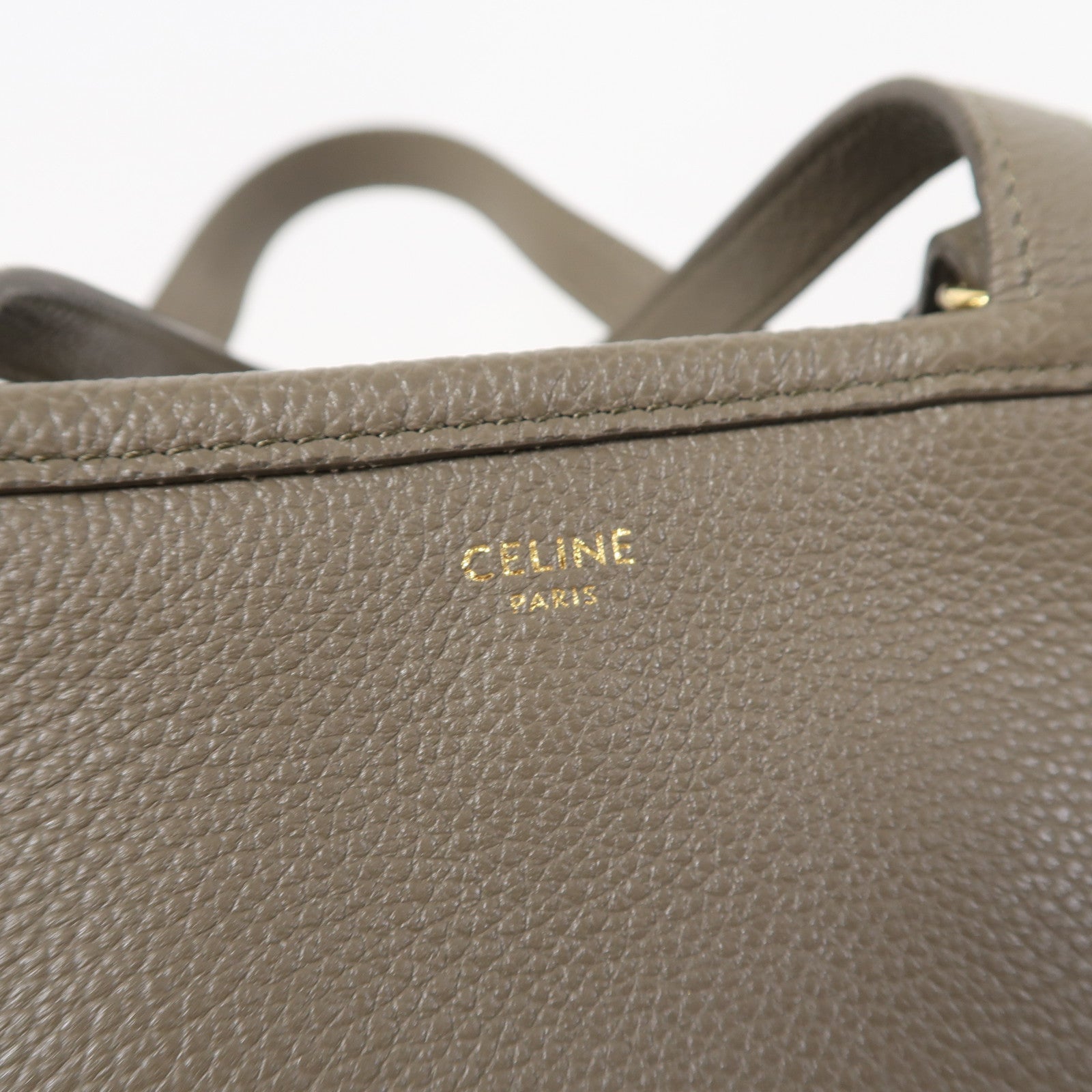 CELINE 【激減優惠】牛皮皮革Folded Cabas金扣手挽肩背兩用袋灰色