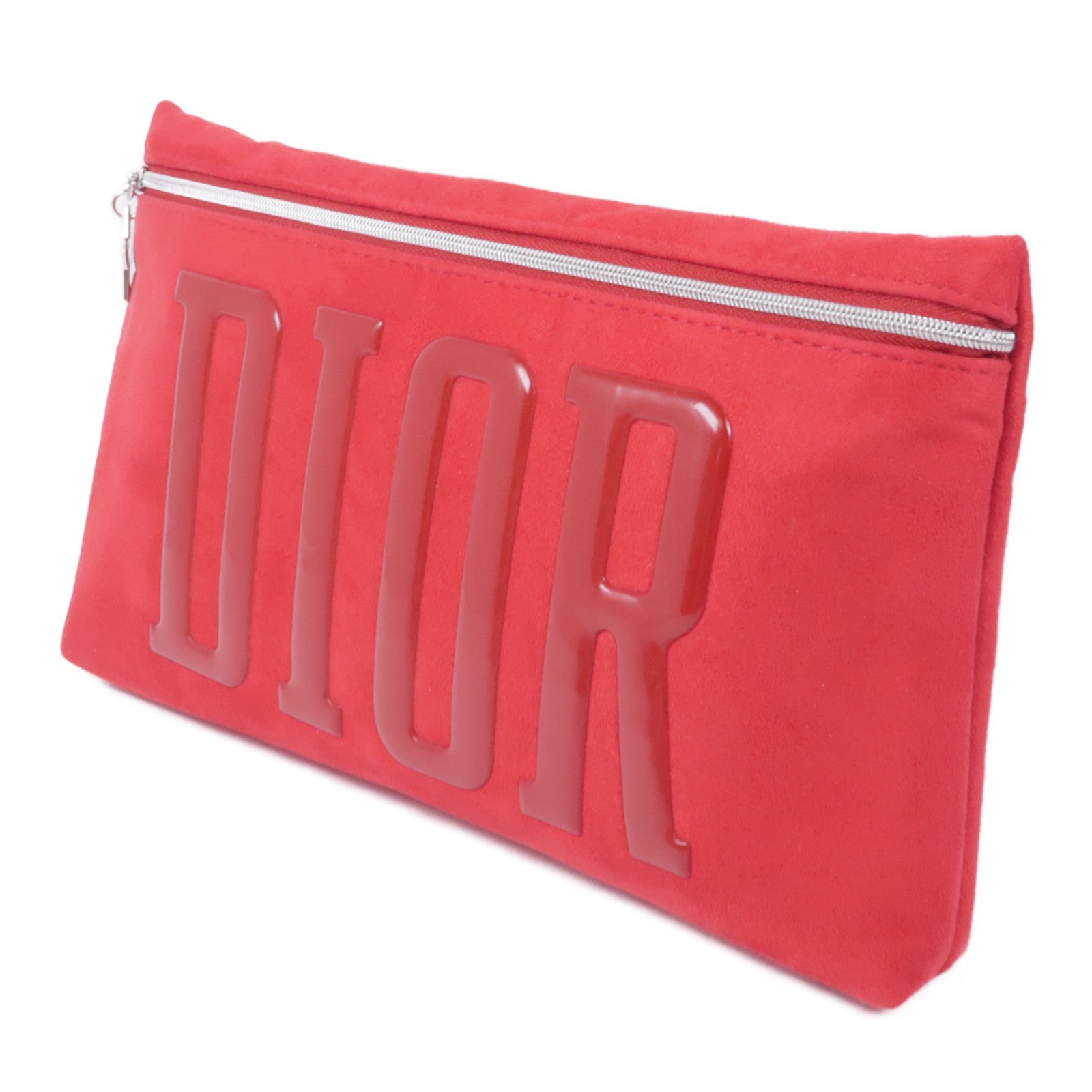 Dior 麂皮皮革Clutch/Pouch銀扣手拿包