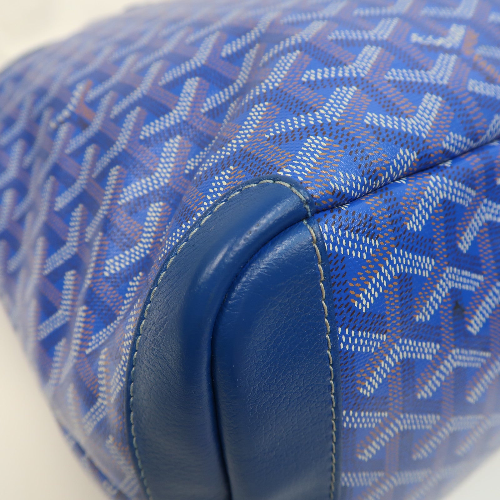 GOYARD 塗層帆布Artois銀扣肩背袋藍色
