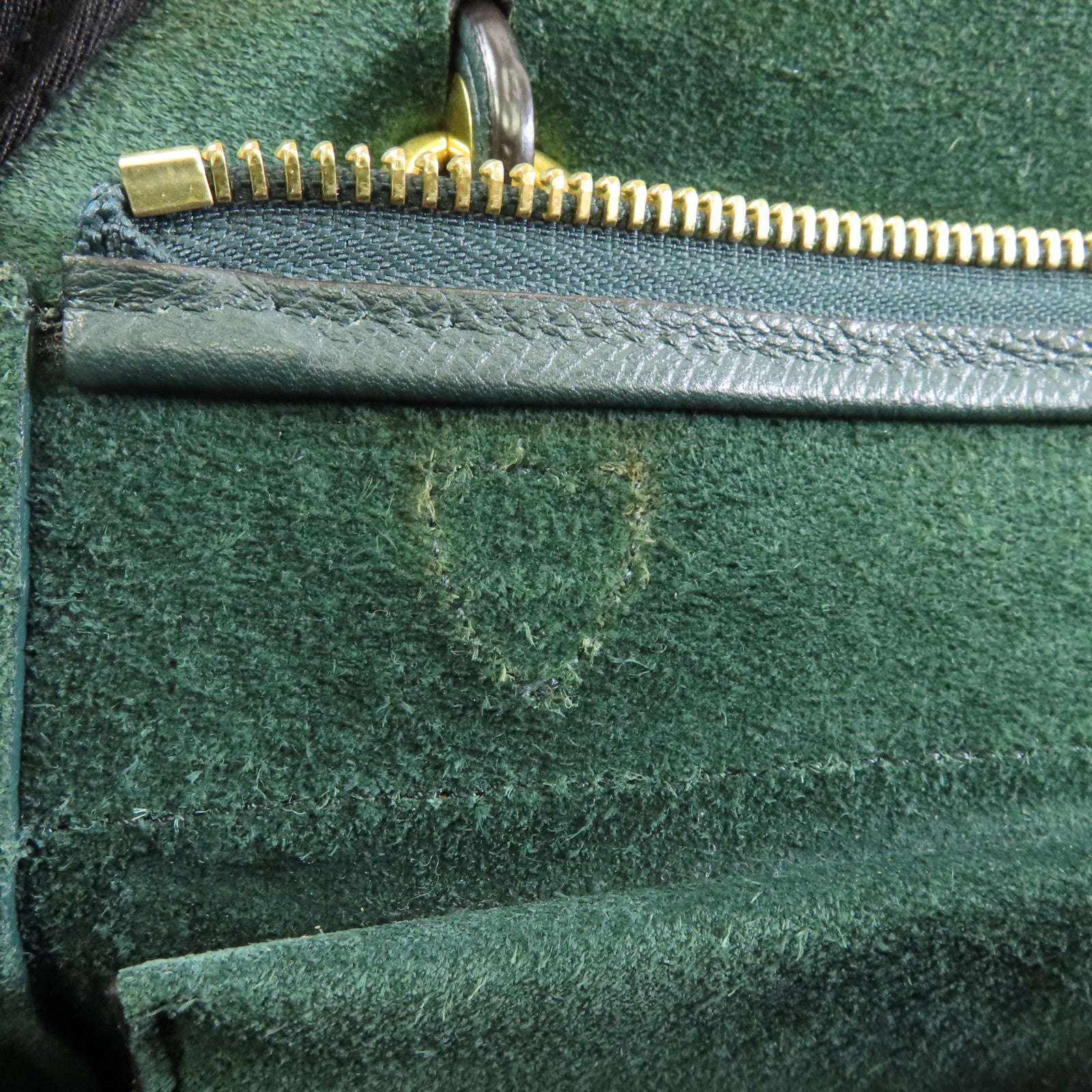 CELINE 牛皮皮革Belt Bag金扣手挽肩背兩用袋綠色