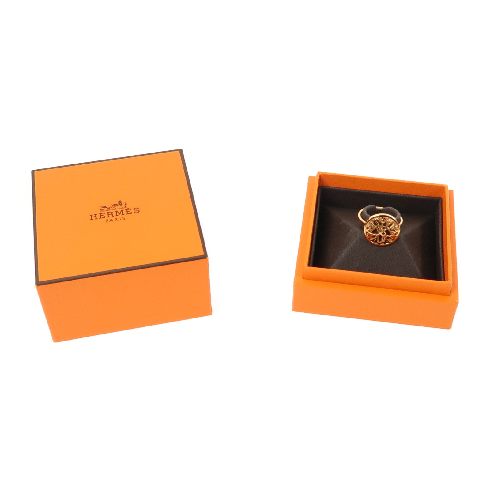 HERMES 【激減優惠】18K玫瑰金Chaine D'Ancre Passerelle Ring戒指US#5.75