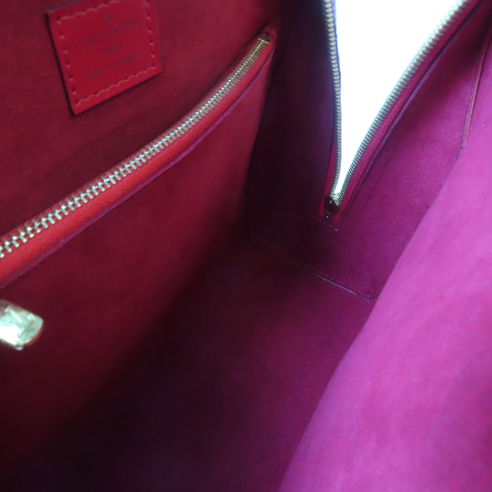 LOUIS VUITTON 【激減優惠】Epi Ponneuf金扣手挽袋紅色