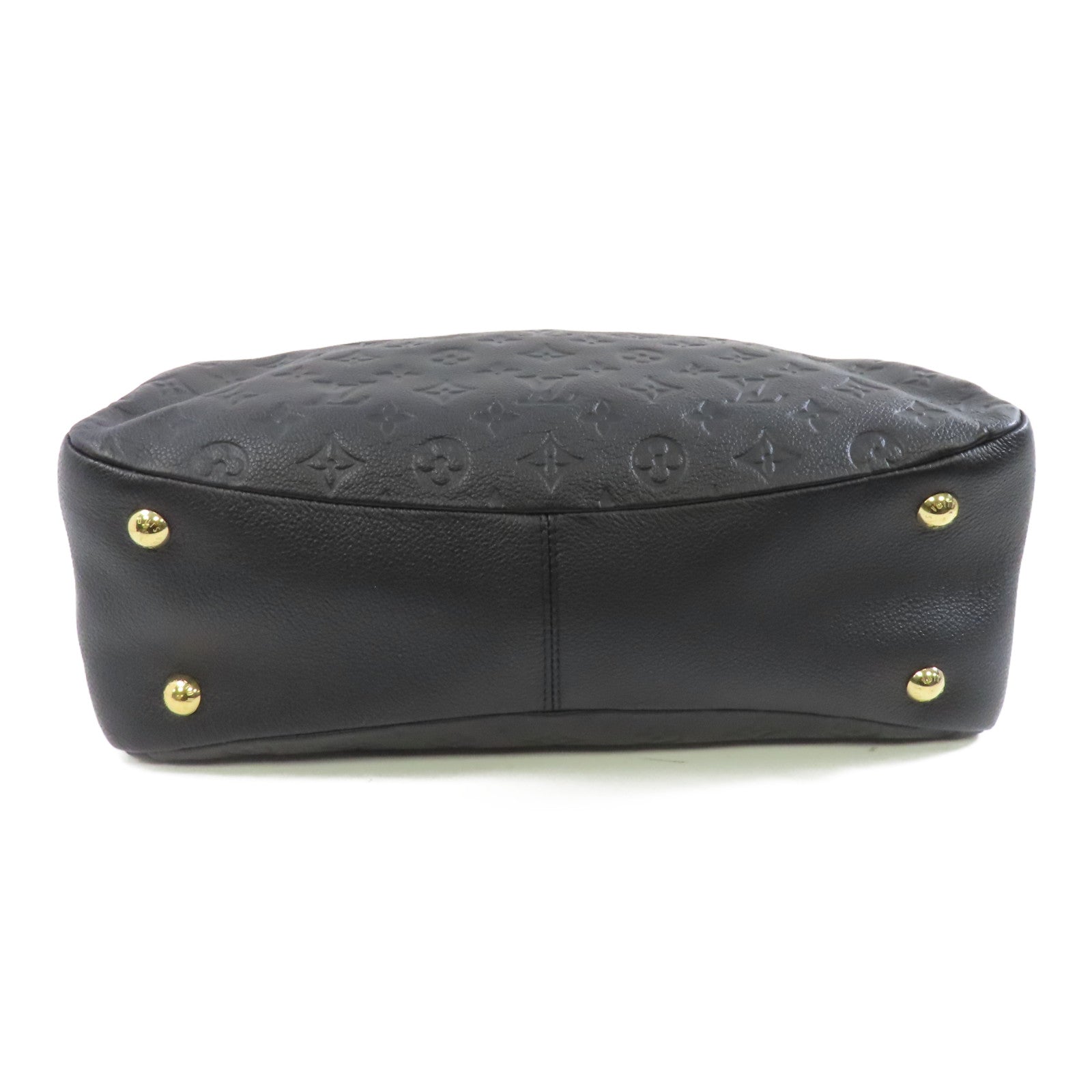 LOUIS VUITTON Monogram Empreinte Ponthieu MM金扣手挽袋/肩背袋黑色