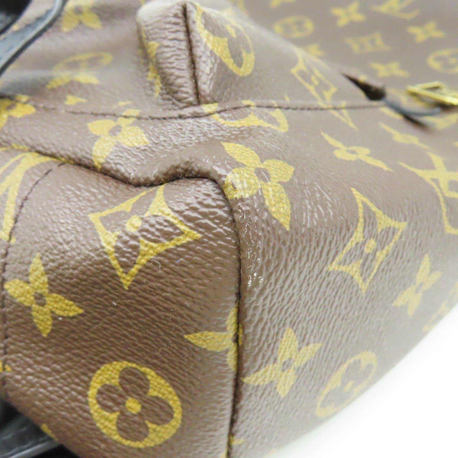 LOUIS VUITTON 【激減優惠】Monogram Palm Springs PM金扣背包啡色