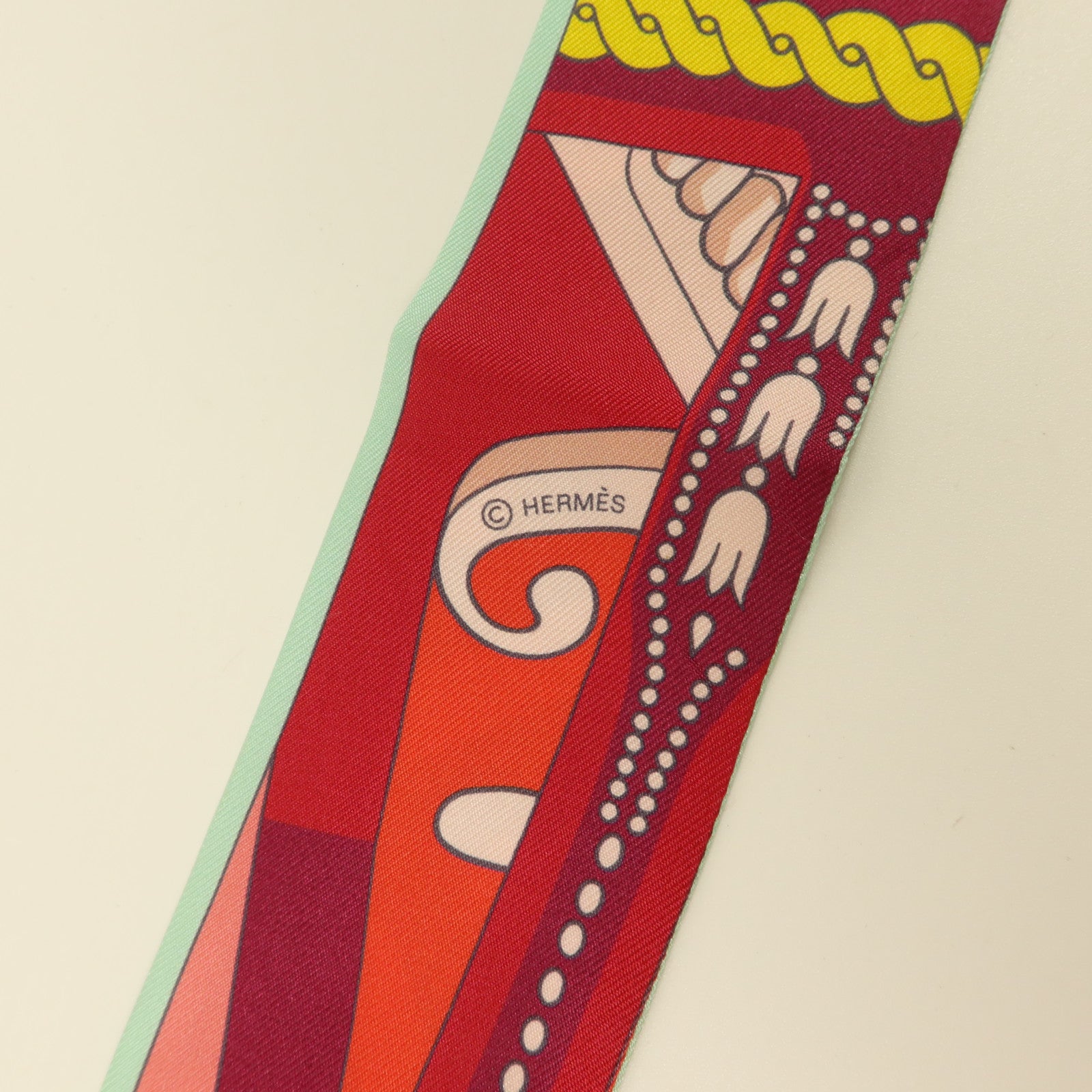 HERMES 絲質Twilly絲巾