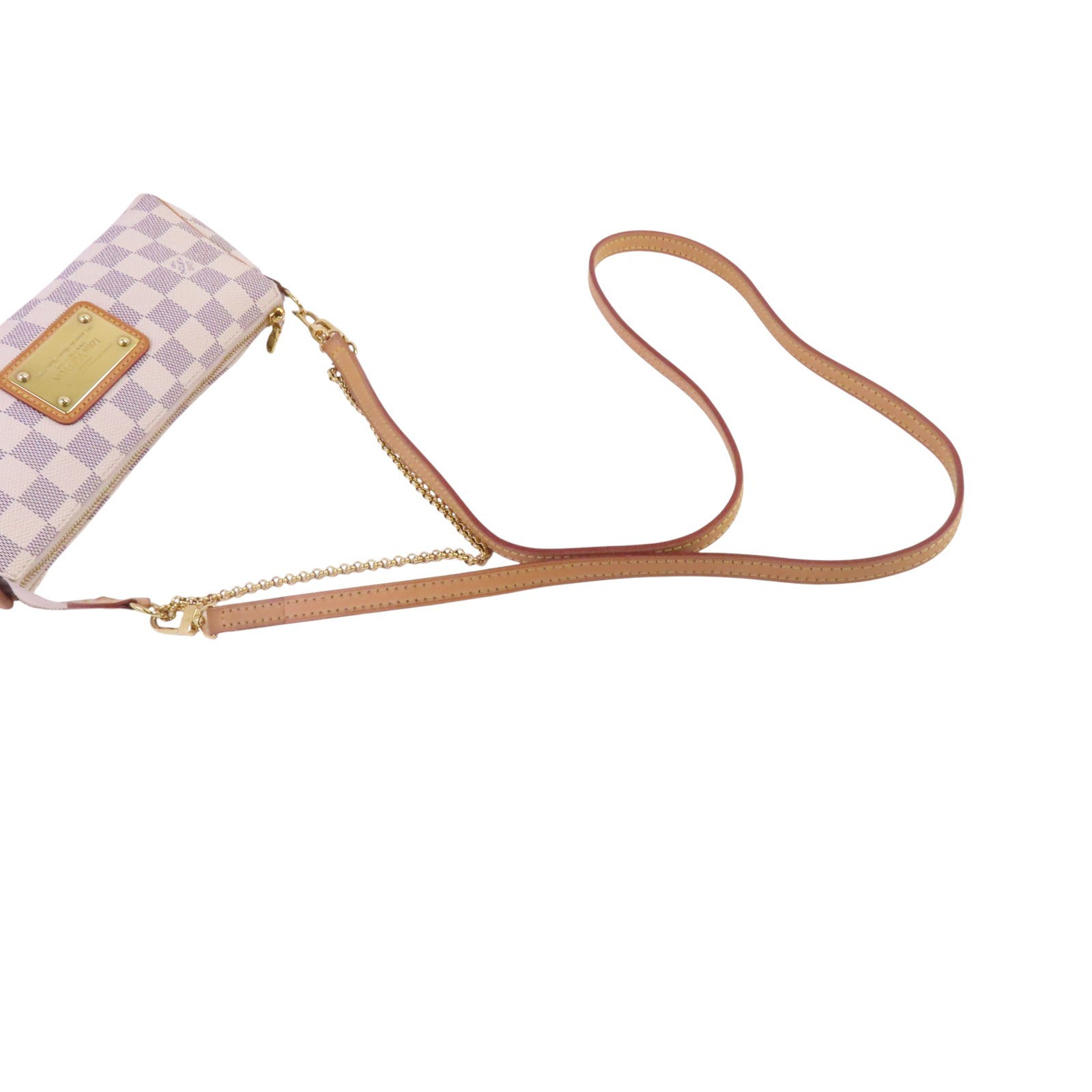 LOUIS VUITTON Damier Azur Eva金扣手挽肩背兩用袋