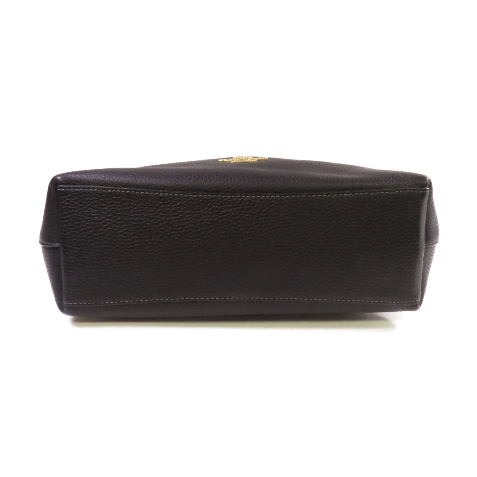 COACH 牛皮皮革2Way Shoulder Bag金扣手挽肩背兩用袋黑色