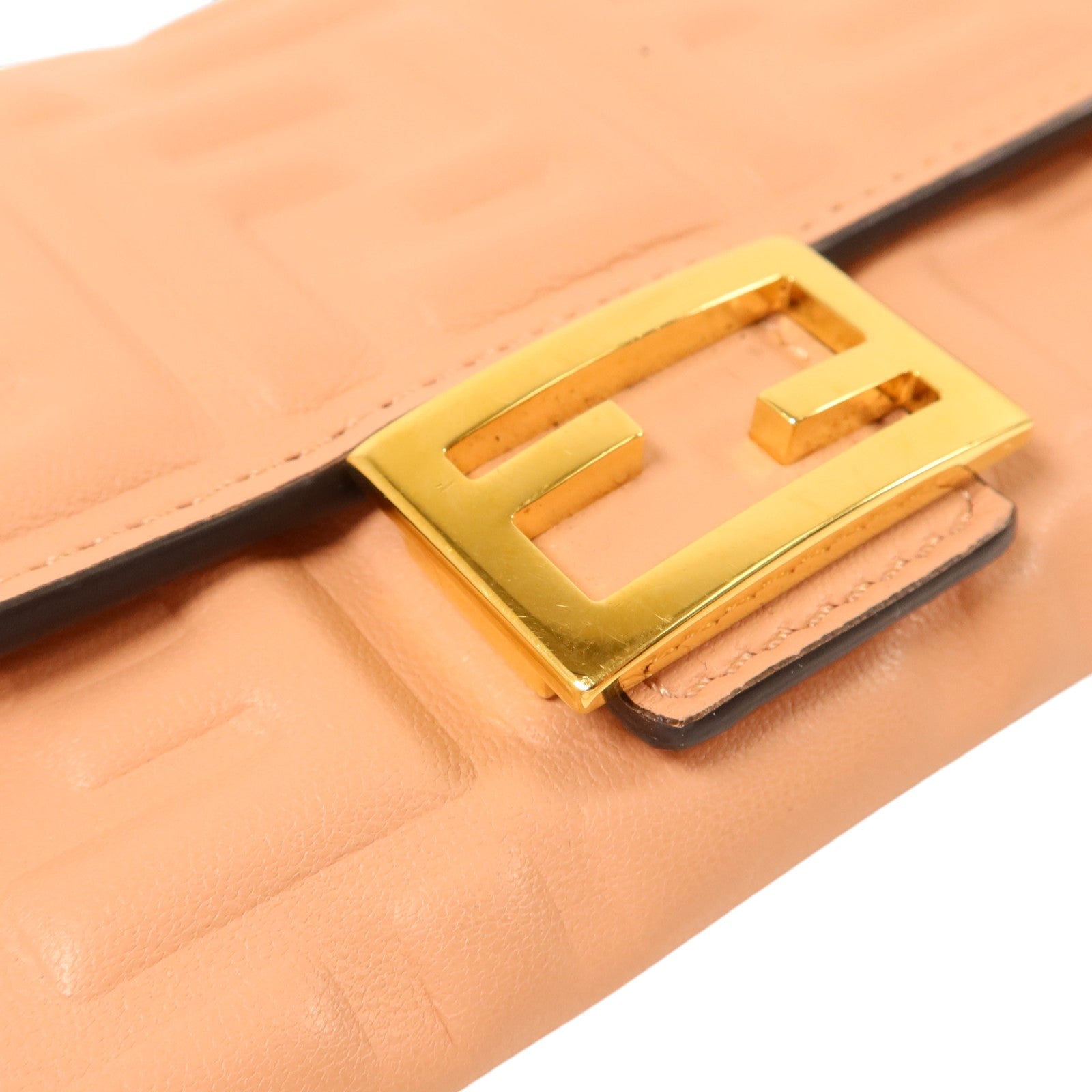 FENDI 羊皮皮革Baguette Continental Wallet金扣長錢包