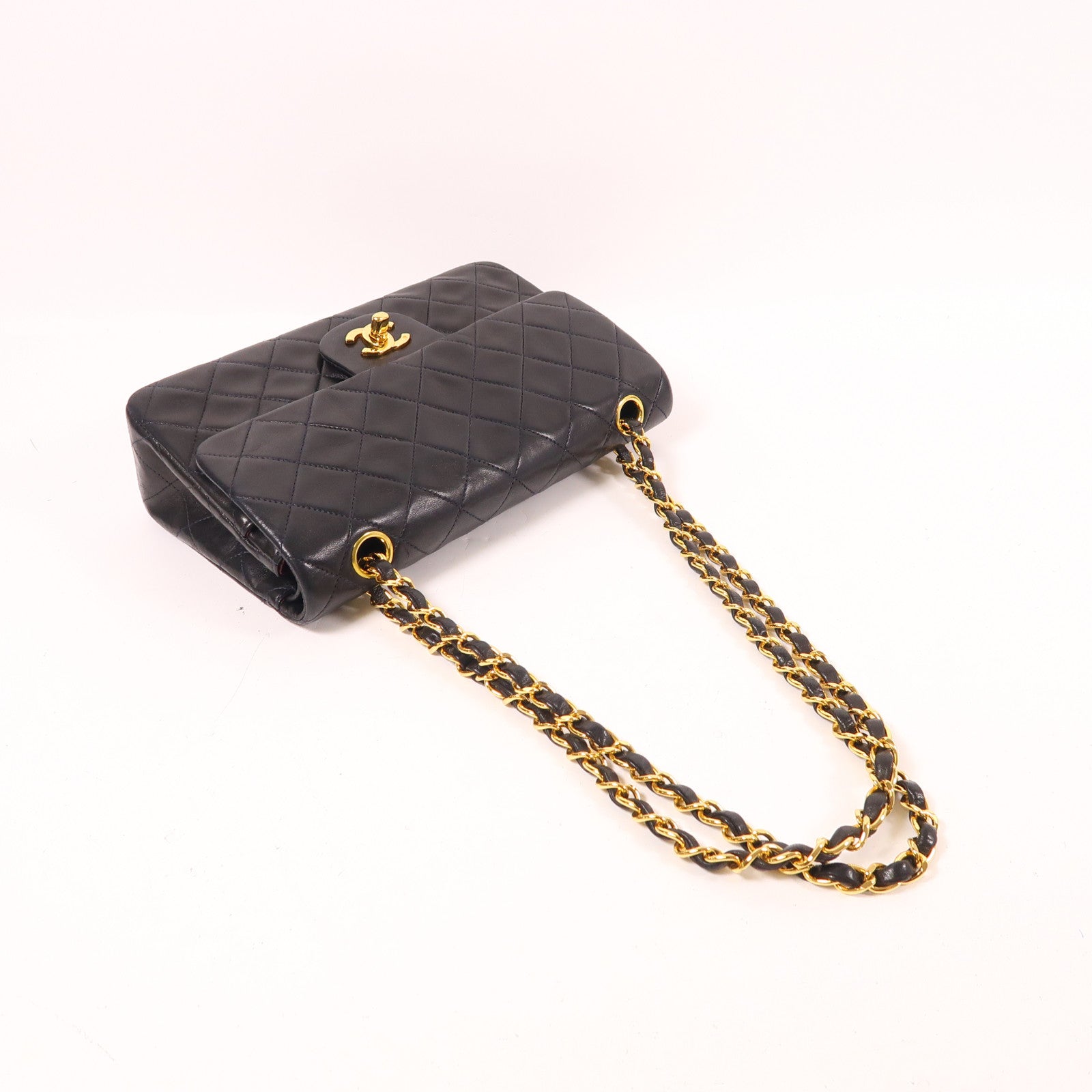 CHANEL 羊皮皮革Classic 23金扣鏈帶肩背袋