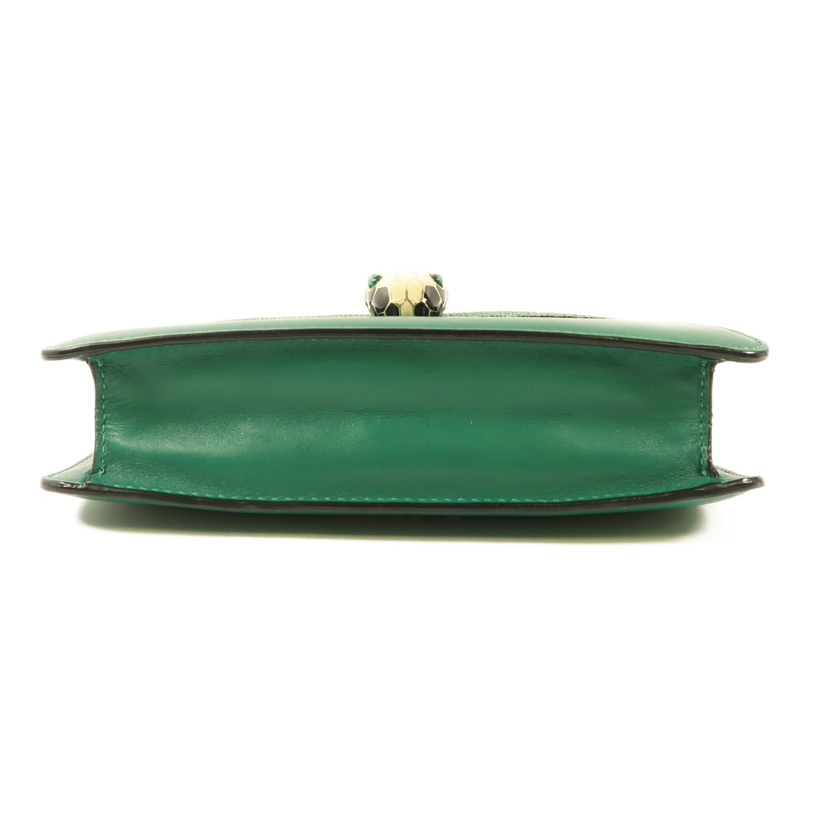 BVLGARI 魔鬼鱼皮革Serpenti Forever Bag金扣鏈帶肩背袋