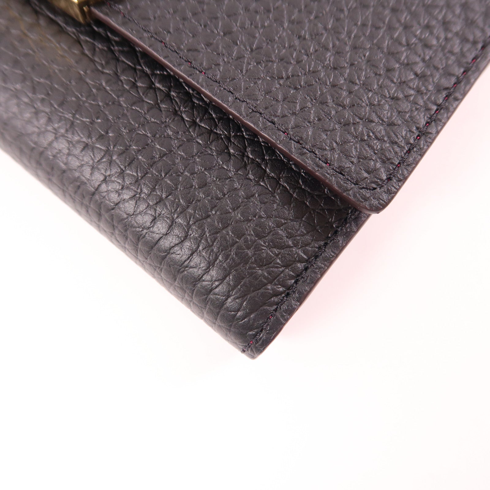 LOUIS VUITTON Taurillon Capucines Wallet金扣錢包