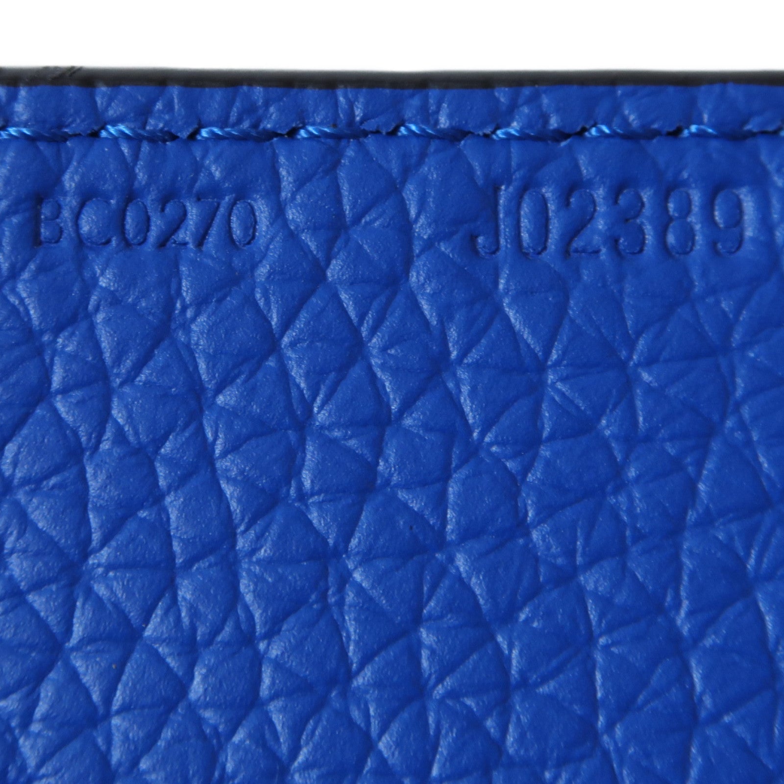 LOUIS VUITTON 牛皮皮革Logo Stitch Shoulder Strap銀扣肩背帶藍色