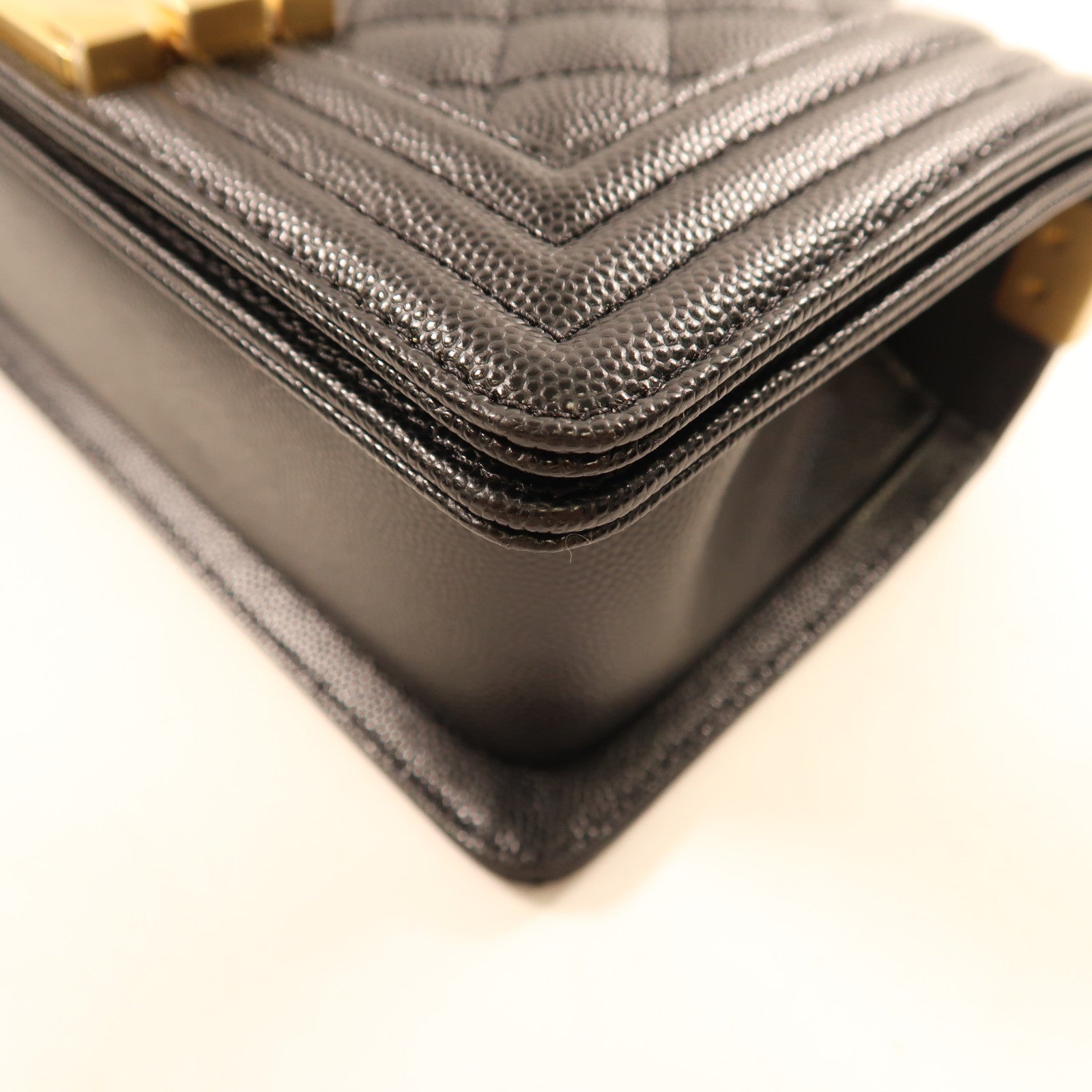 CHANEL 牛皮皮革Boy Chanel 20cm金扣鏈帶肩背袋