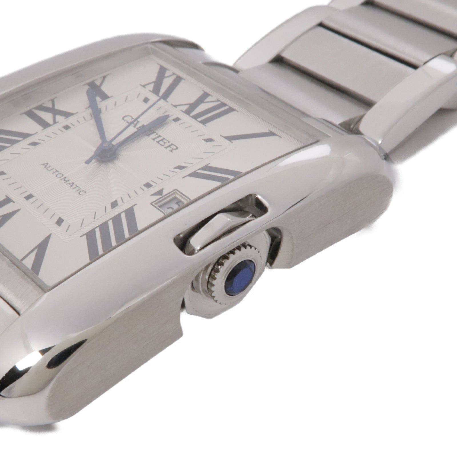 CARTIER Tank Anglaise W5310008 Automatic Watch Stainless Steel Silver