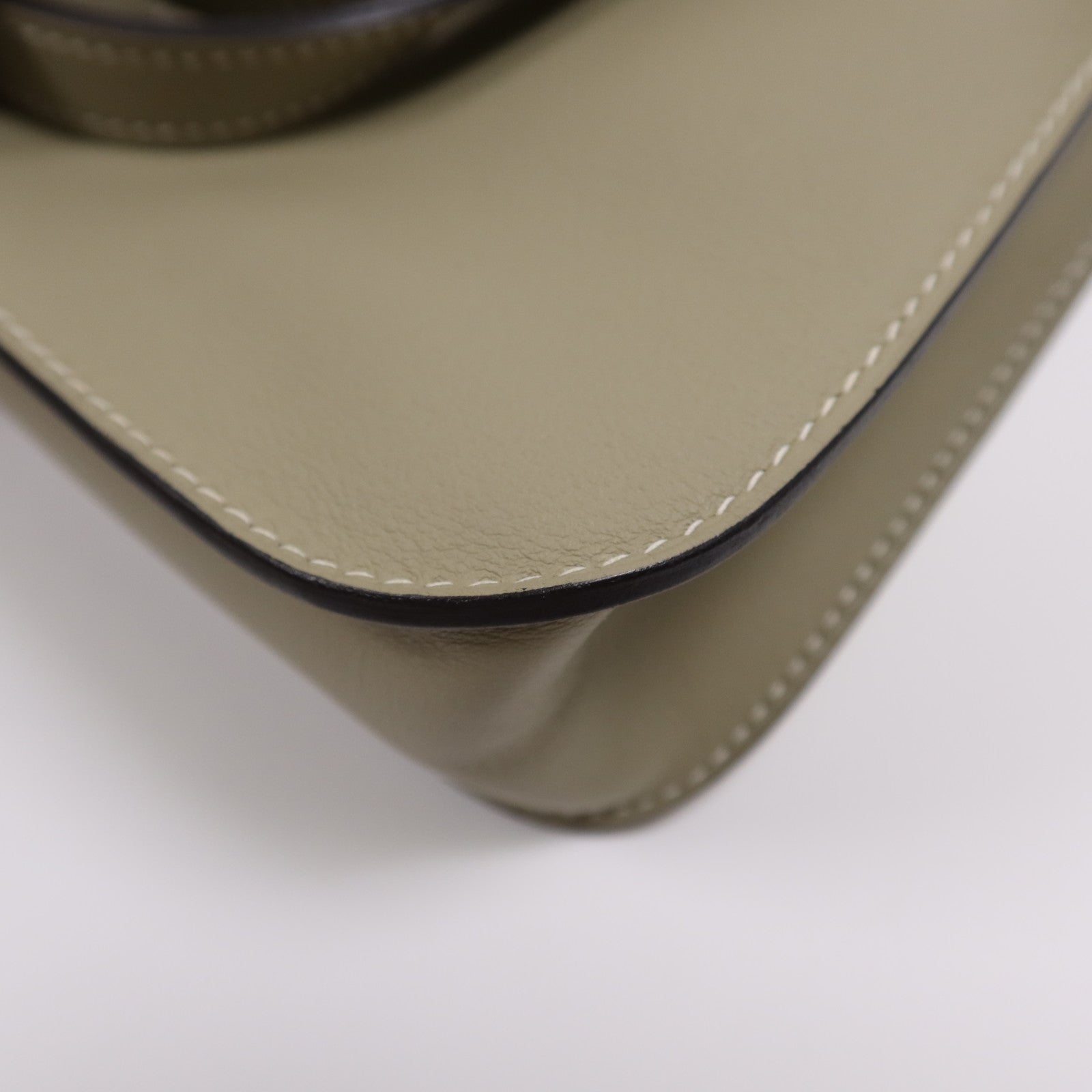 HERMES Swift皮革Mini Halzan銀扣手挽肩背兩用袋Sauge