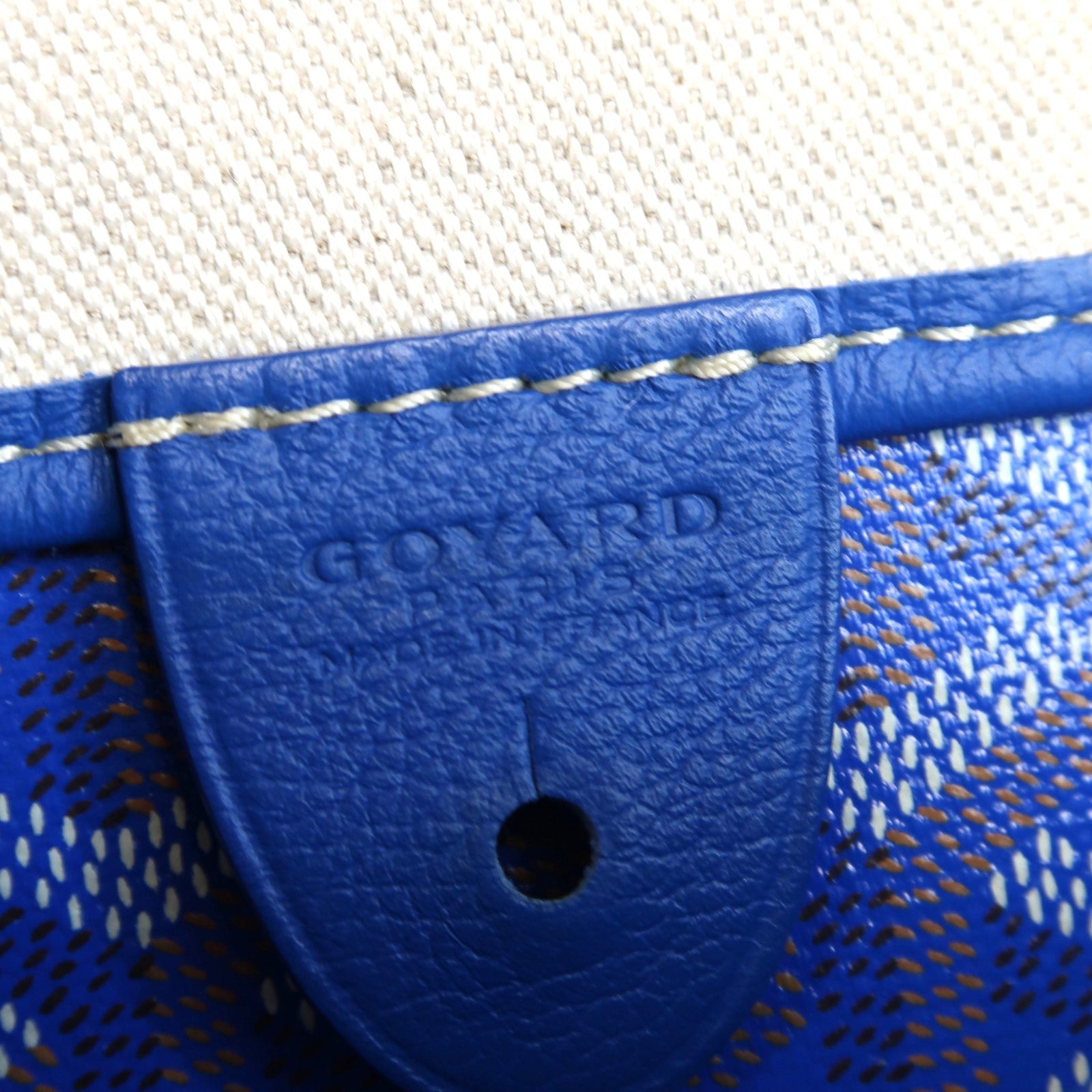 GOYARD 塗層帆布Artois銀扣肩背袋藍色