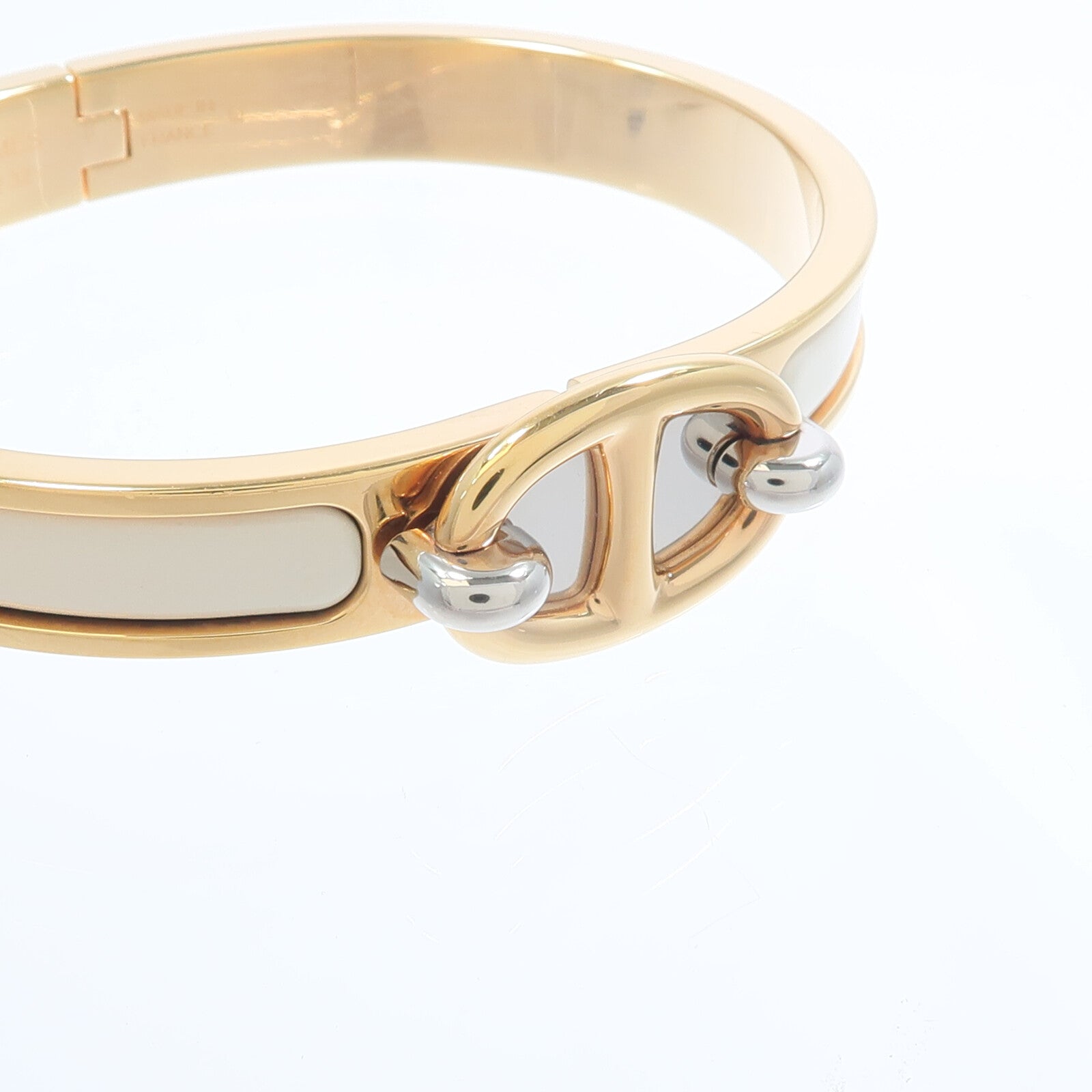 HERMES 琺瑯/金屬Mini Clic Chaine D'Ancre手鐲