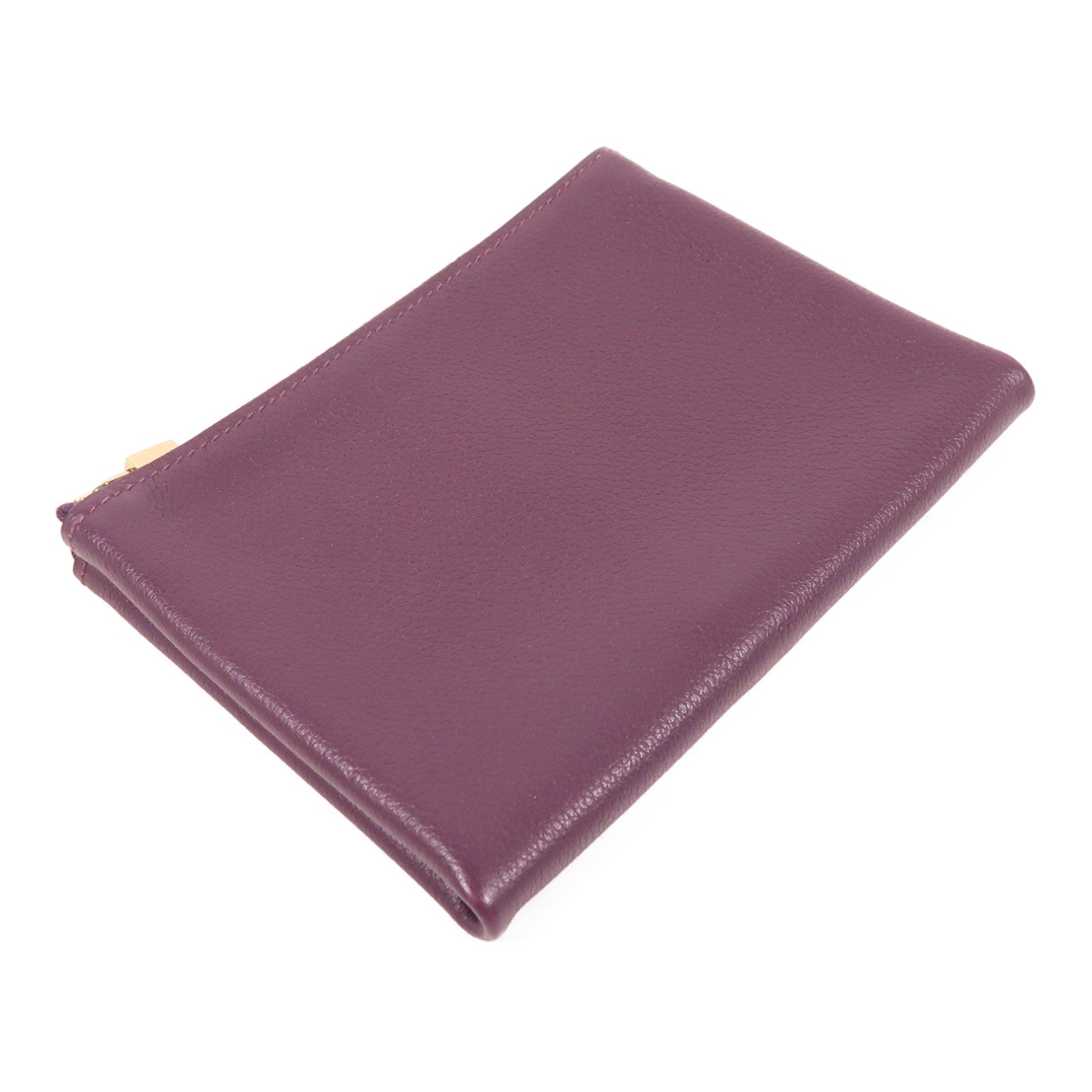 HERMES Evercolor皮革Trousse Atout金扣零錢包