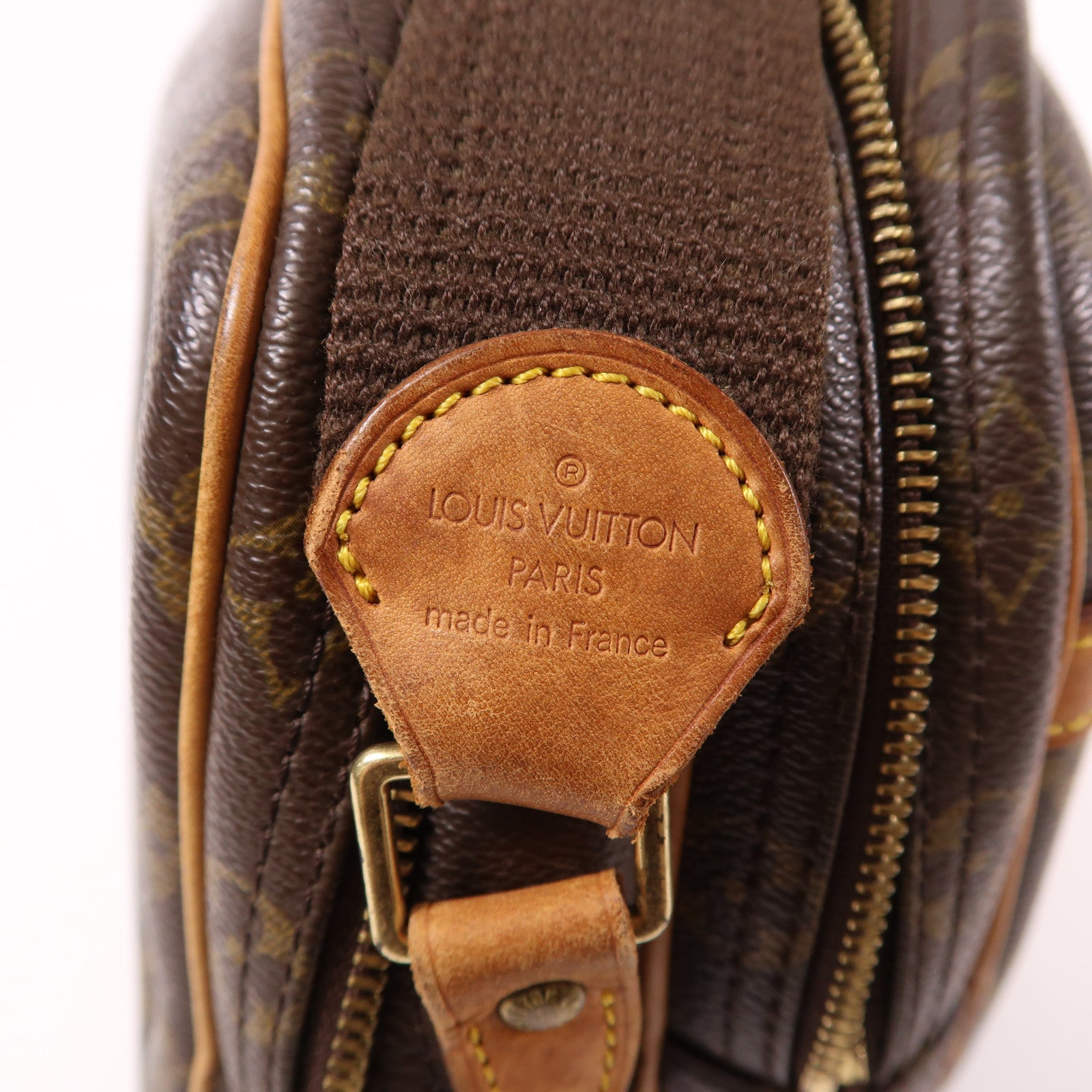 LOUIS VUITTON Monogram Reporter PM金扣肩背袋棕色