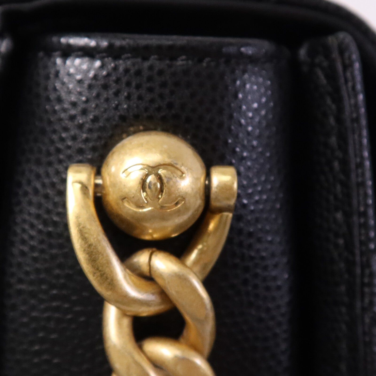 CHANEL 牛皮皮革Chain Shoulder Bag金扣鏈帶肩背袋