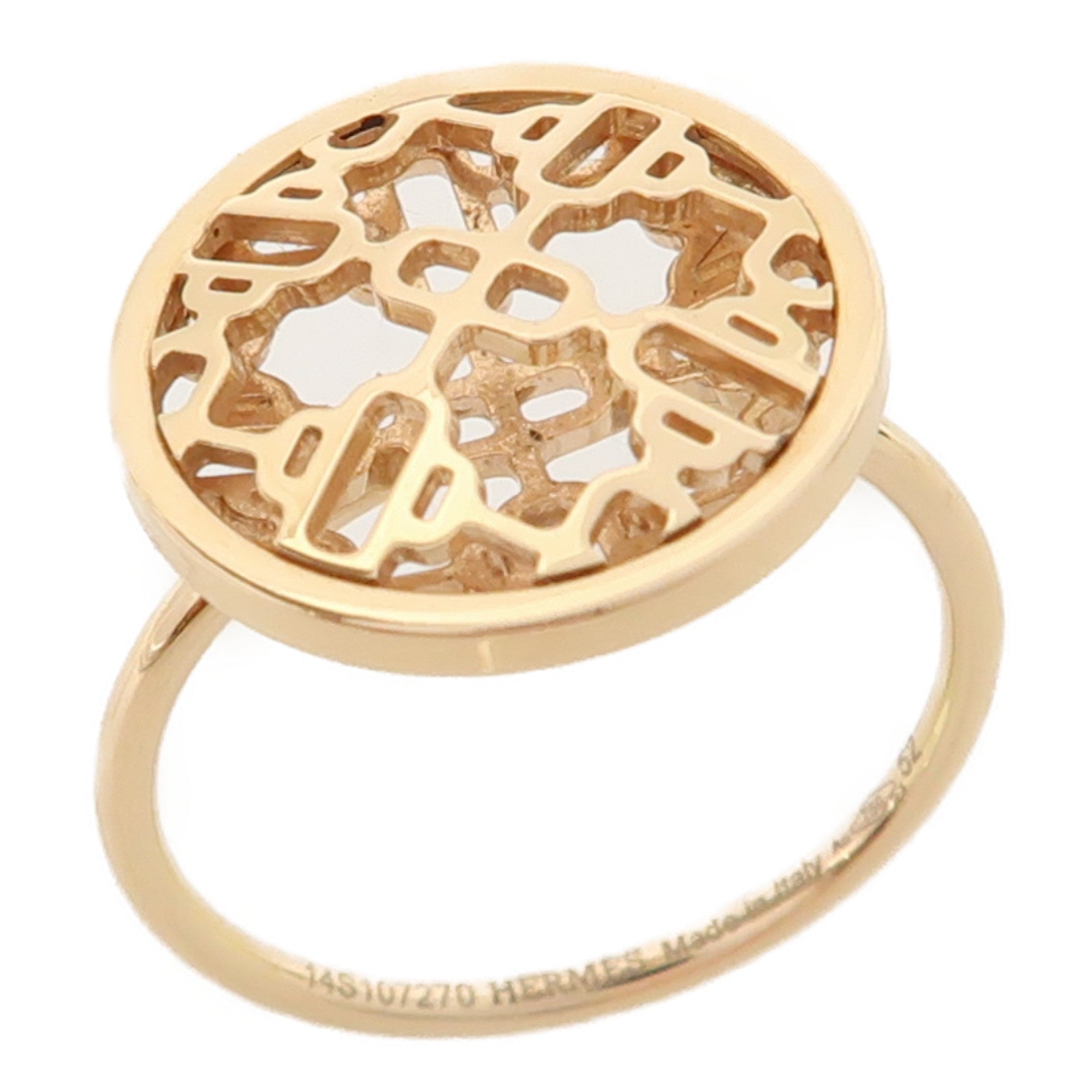 HERMES 【激減優惠】18K玫瑰金Chaine D'Ancre Passerelle Ring戒指US#5.75