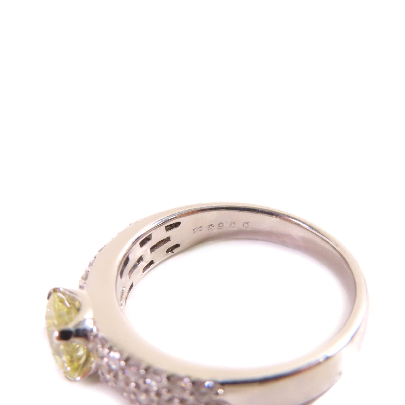 JEWELRY 【激減優惠】PT900鉑金/1.025ct/0.63ct鑚石Diamond Ring戒指US#8