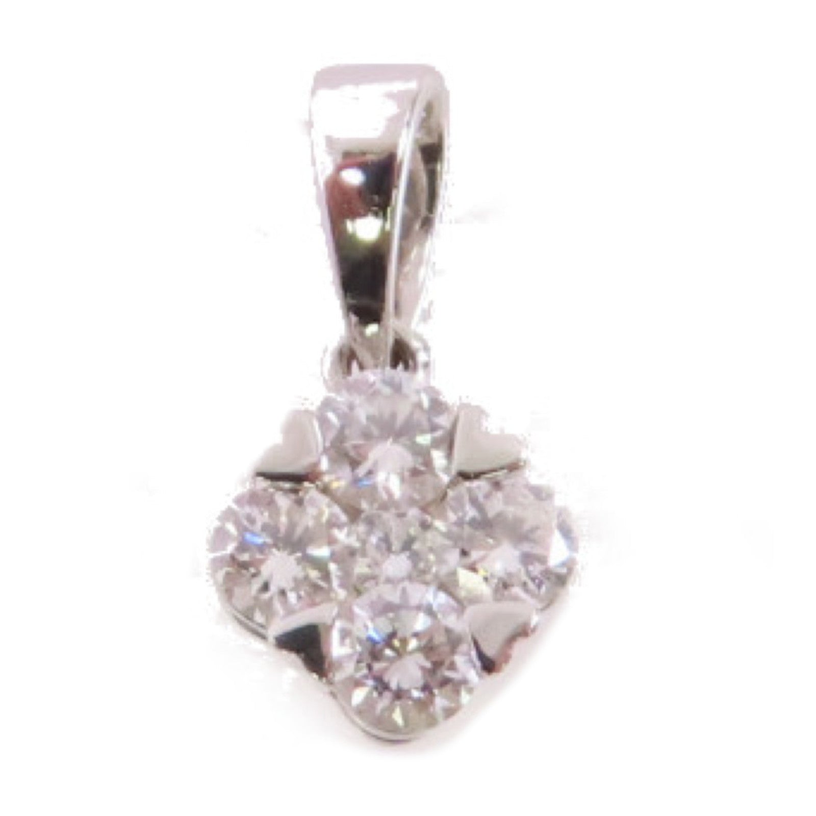 JEWELRY 【激減優惠】PT900鉑金/18K白金Diamond Pendant Top 0.18ct鑽石吊墜頭扣