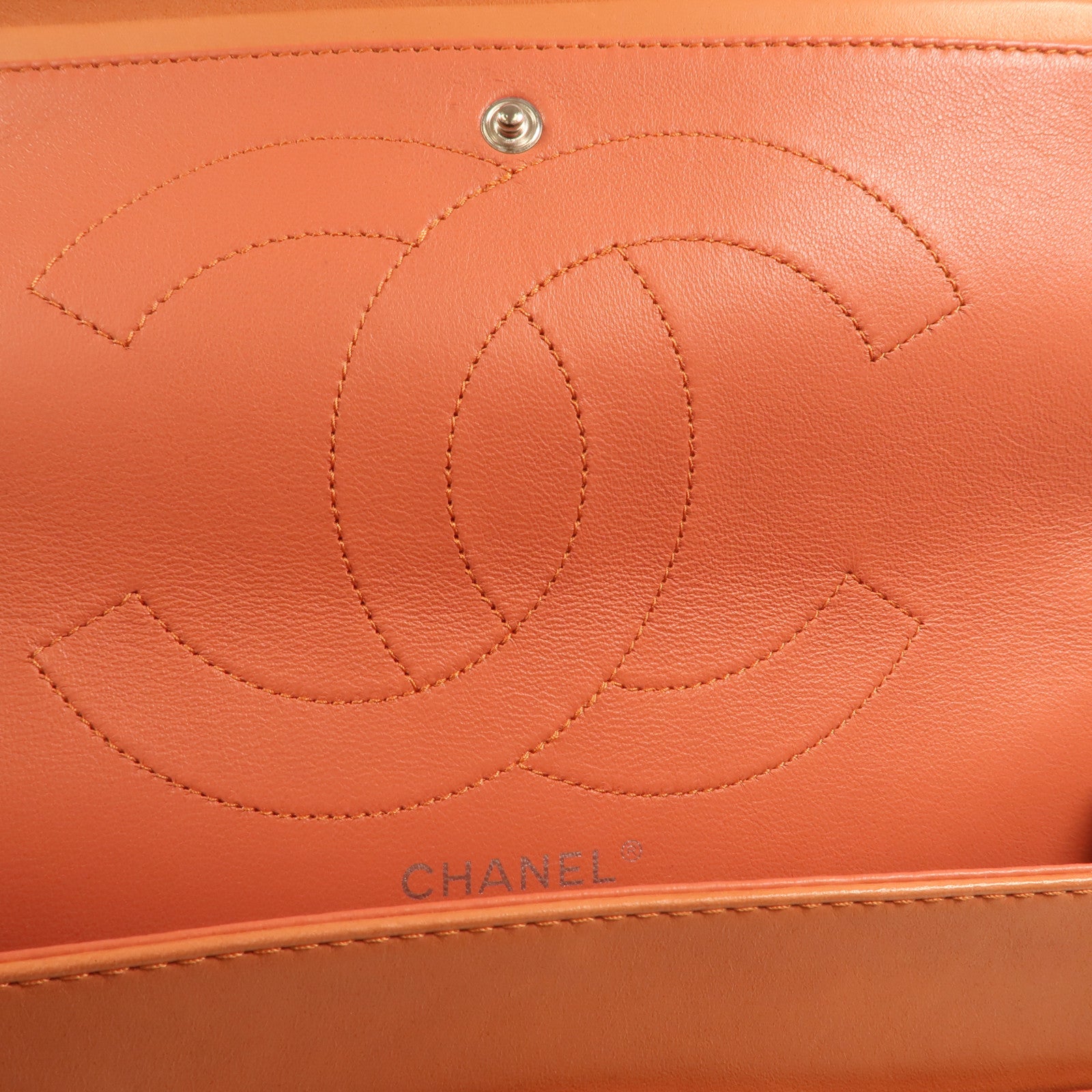 CHANEL 羊皮皮革2.55 Jumbo銀扣鏈帶肩背袋