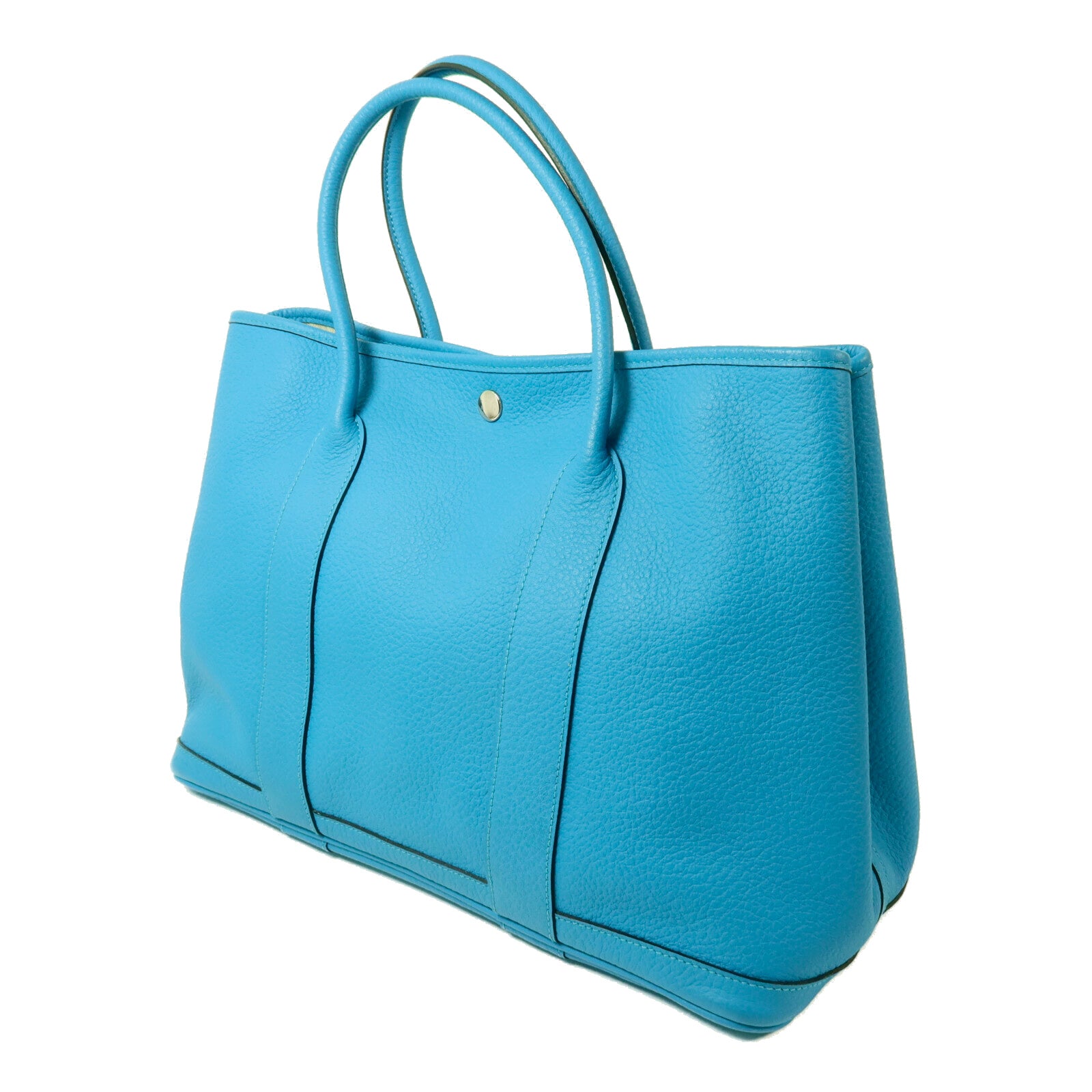 HERMES Negonda皮革Garden Party PM手挽袋Turquoise