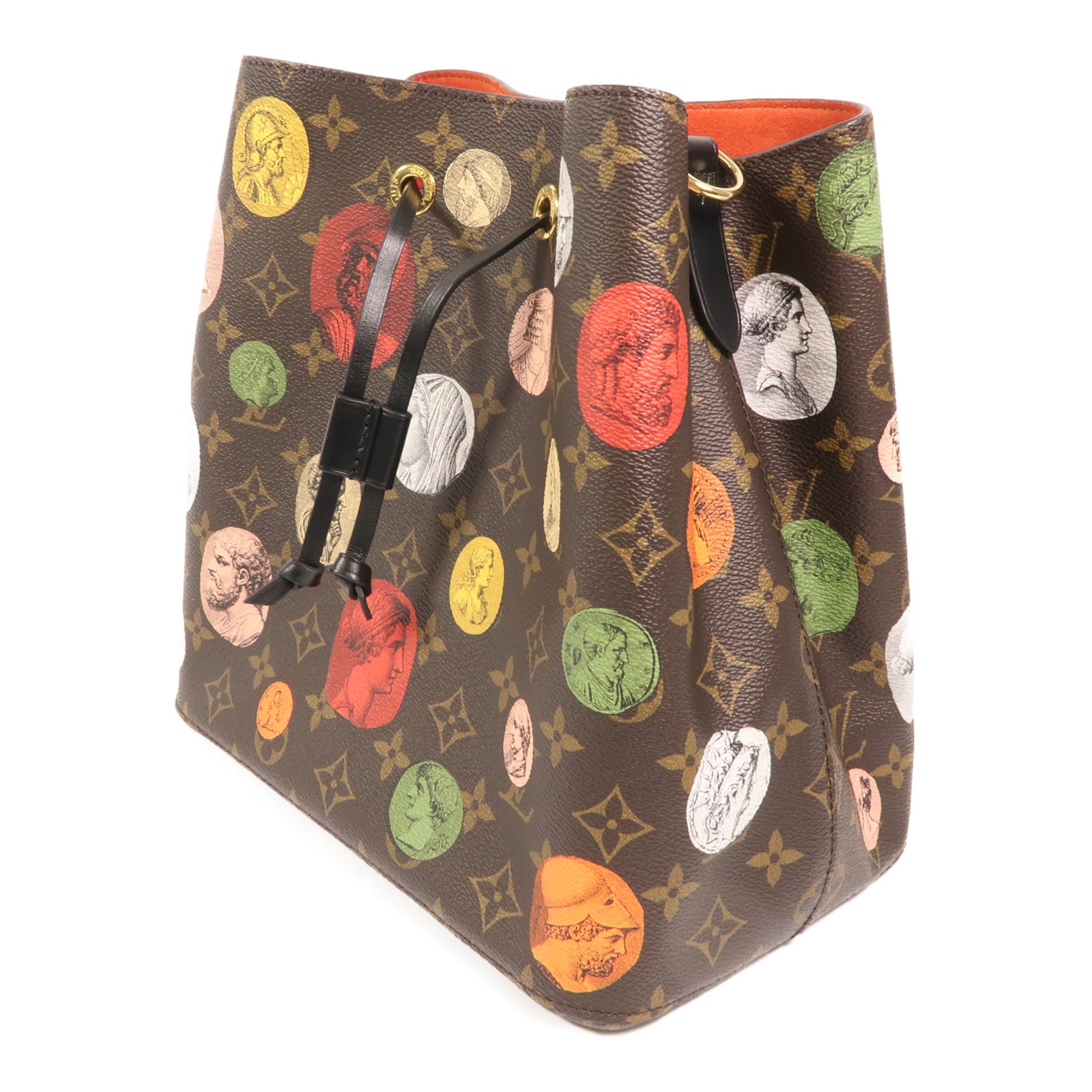 LOUIS VUITTON Monogram Cameo Fornasetti NeoNoe MM金扣肩背袋